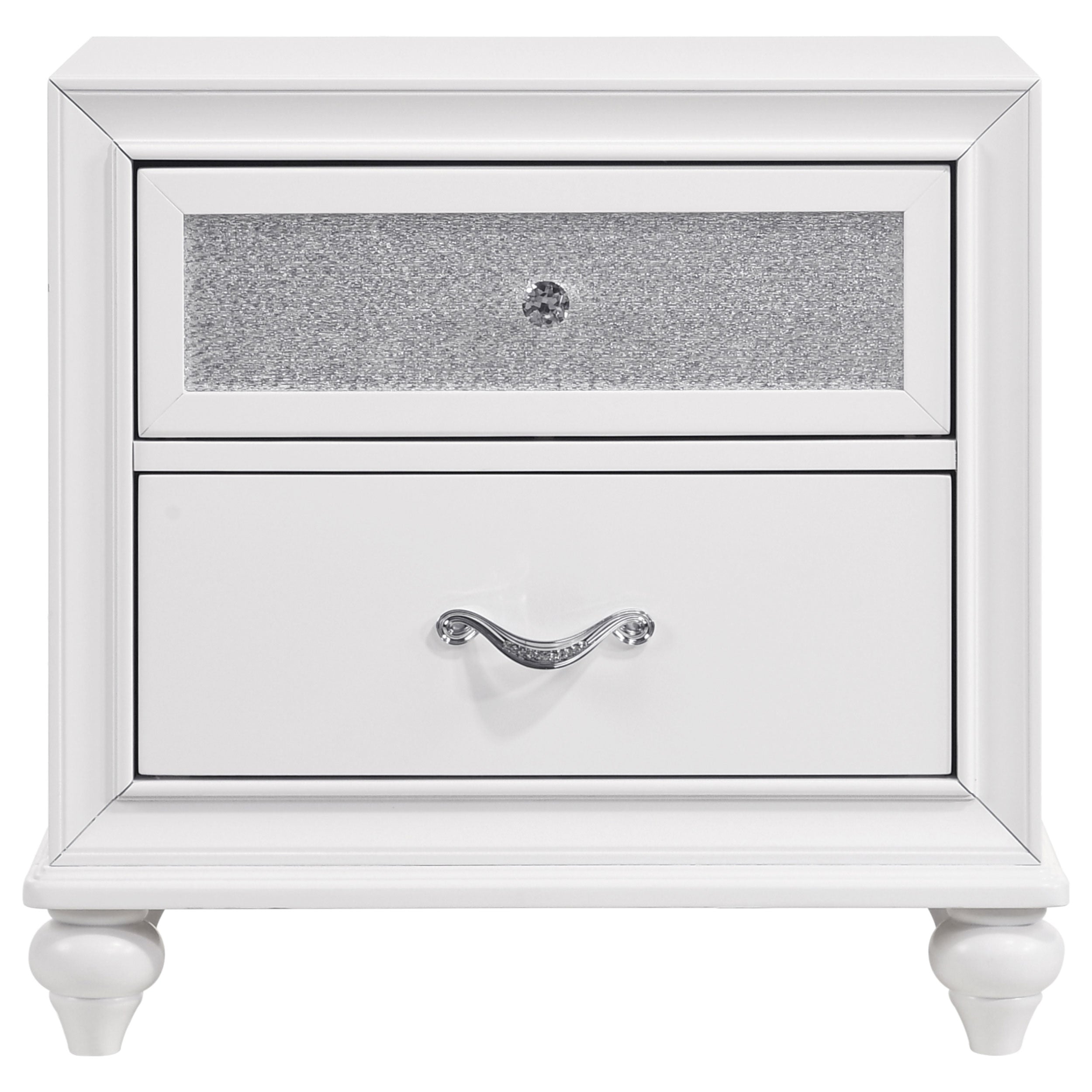 Barzini 2-drawer Nightstand White — view 3