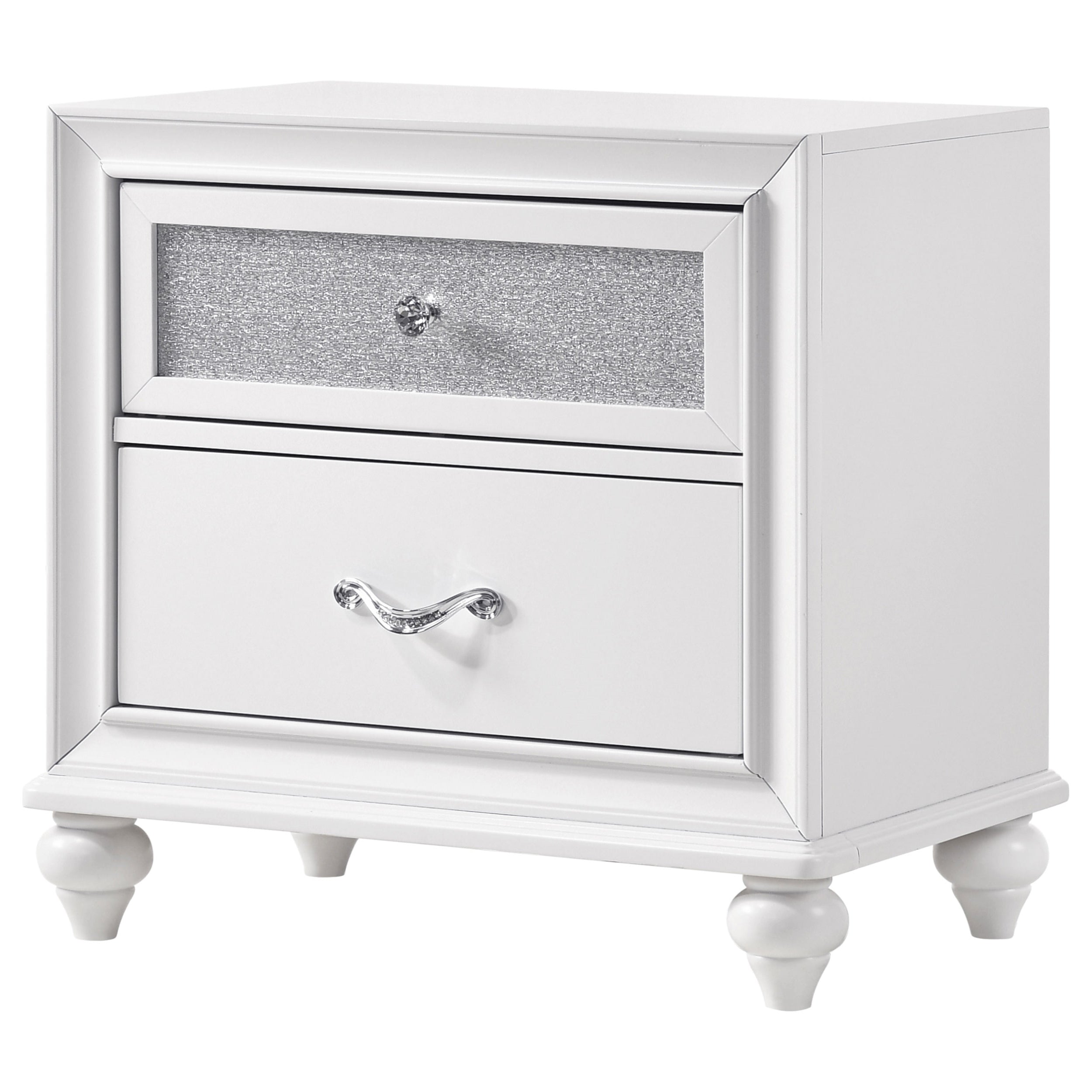 Barzini 2-drawer Nightstand White — view 4
