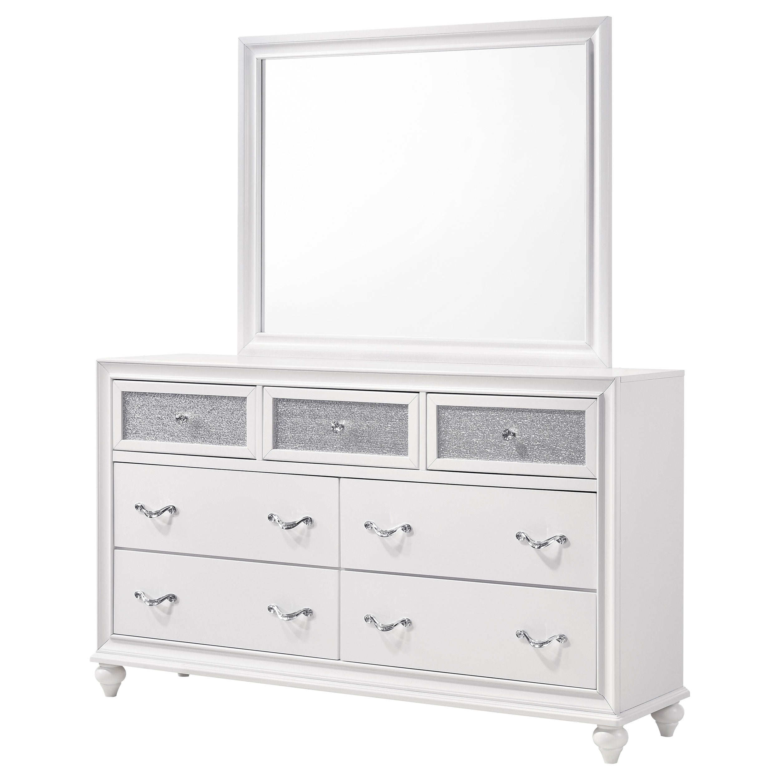 Barzini 7-drawer Dresser with Mirror White — view 4