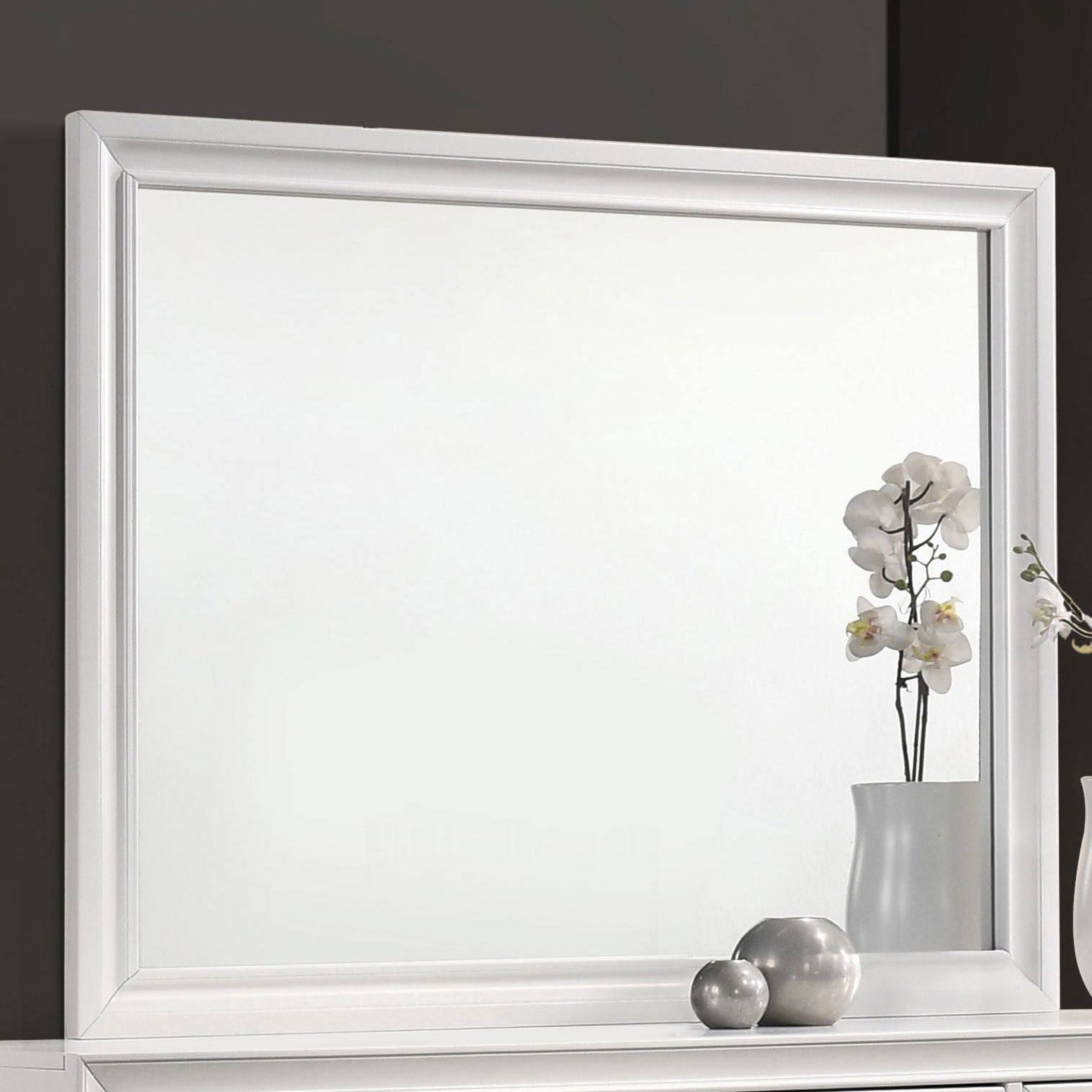 Barzini Dresser Mirror White — view 2