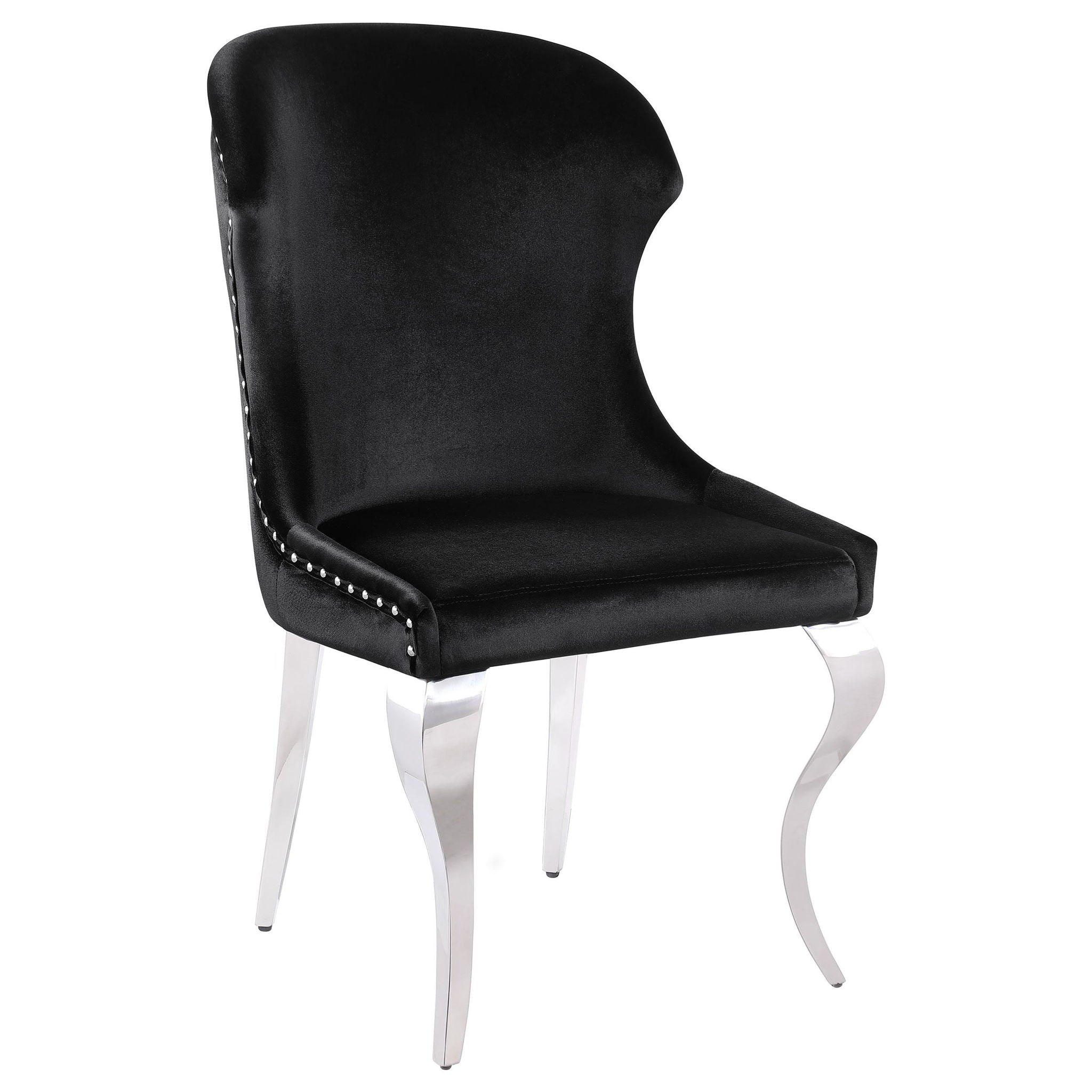 Cheyanne Upholstered Dining Side Chair Black (Set of 2) - Atlantic Fine Furniture Melbourne FL