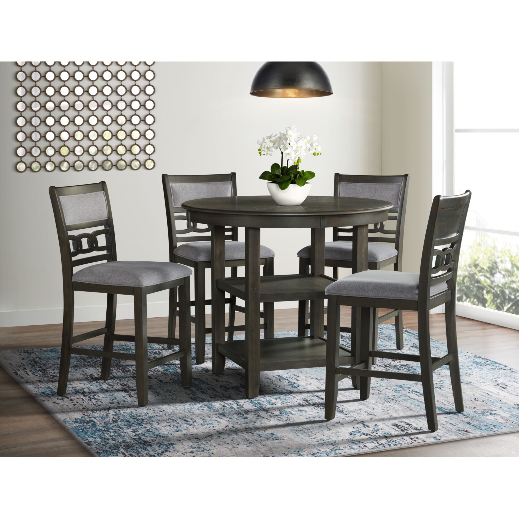 Amherst Counter Dining Set in Black by Elements International