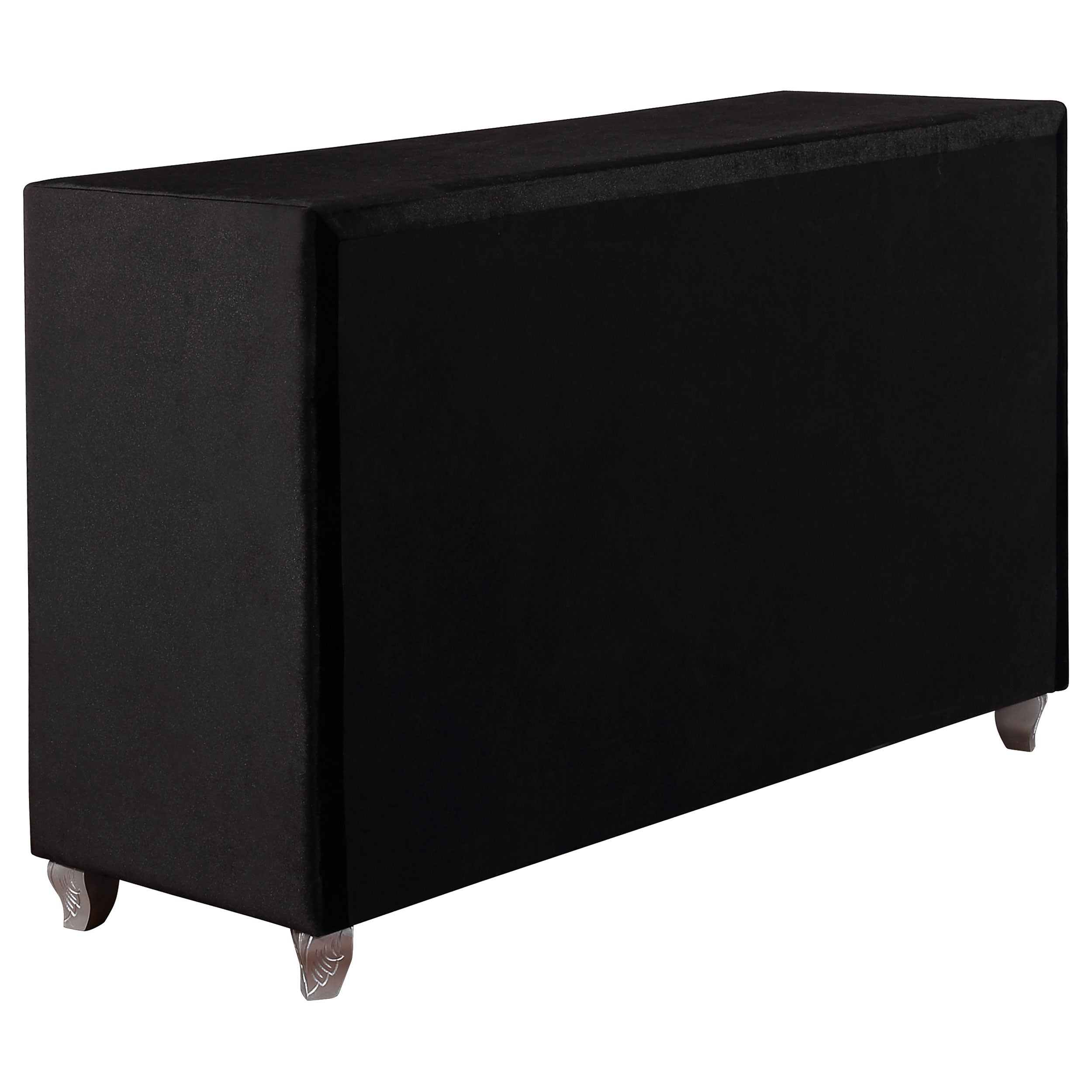 Deanna 7-drawer Upholstered Dresser Black — view 6