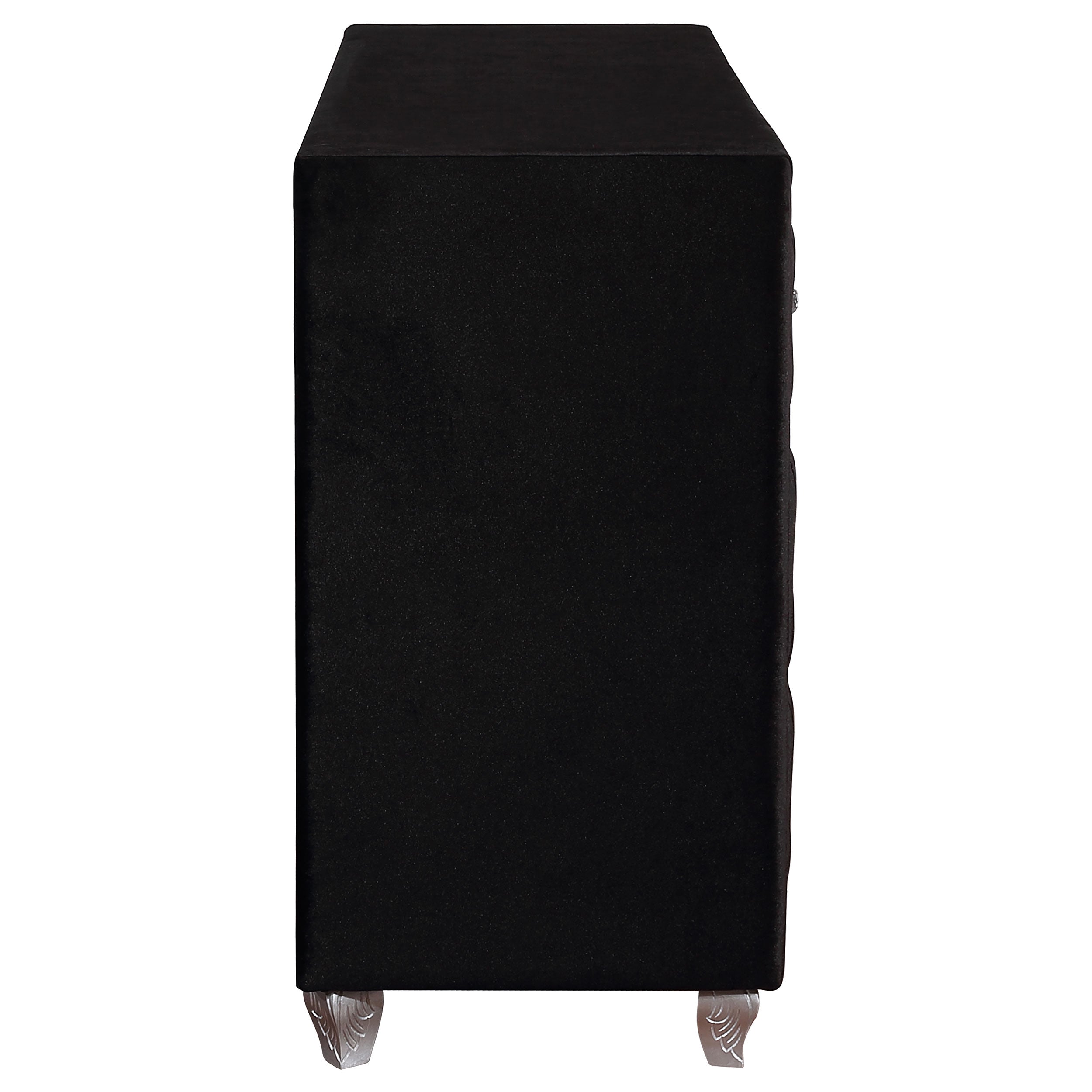 Deanna 7-drawer Upholstered Dresser Black — view 9