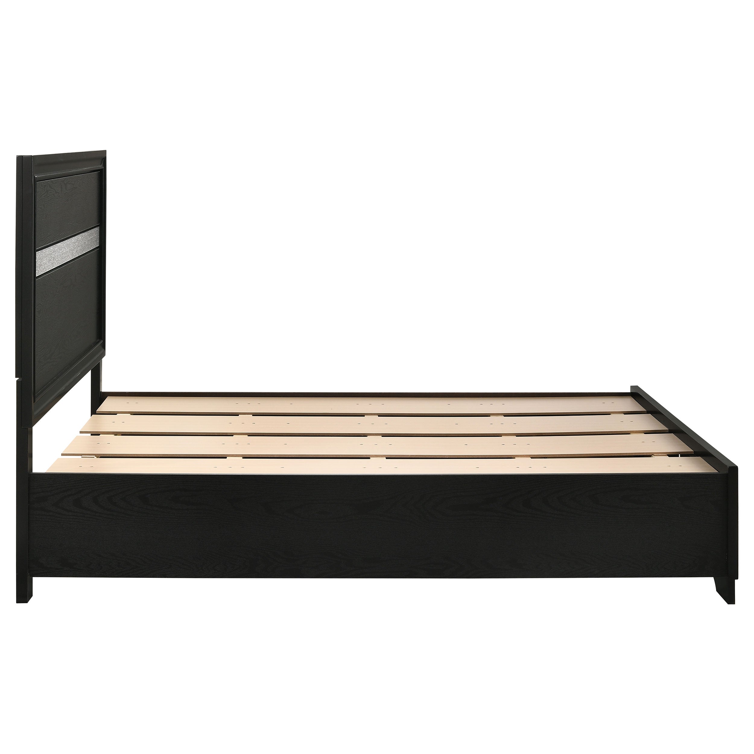 Miranda 51-inch Wood Full Storage Panel Bed Black — view 10