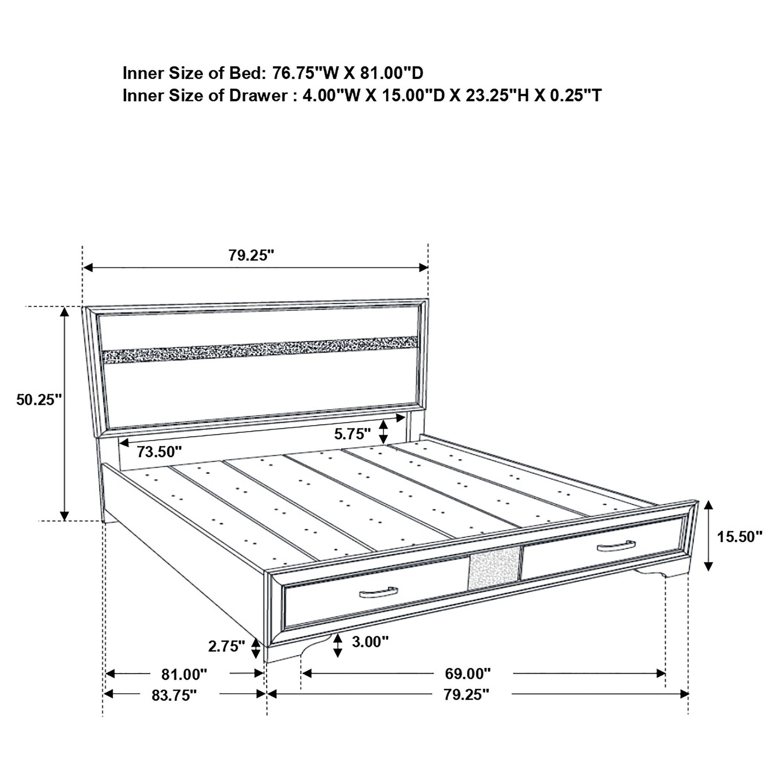 Miranda 5-piece Eastern King Bedroom Set Black — view 15