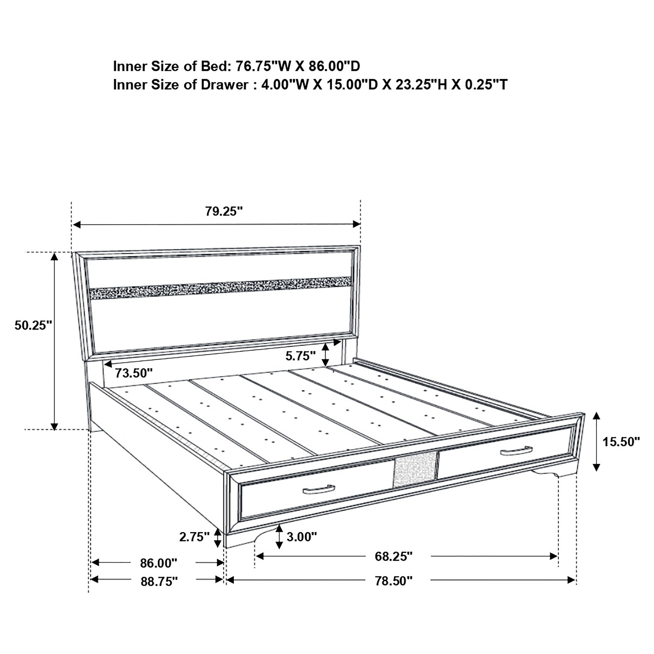 Miranda 5-piece California King Bedroom Set Black — view 15