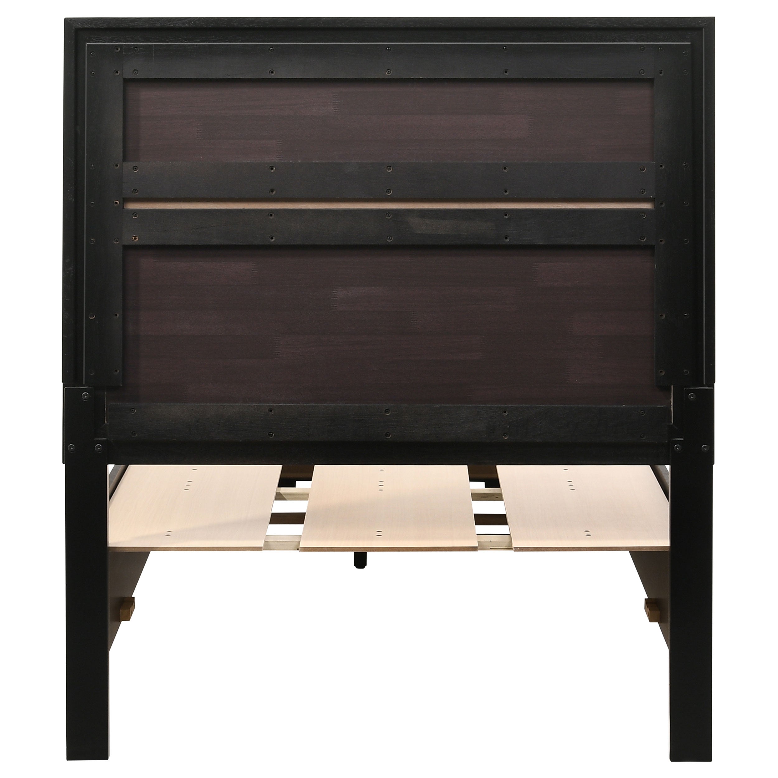 Miranda 51-inch Wood Twin Storage Panel Bed Black — view 8