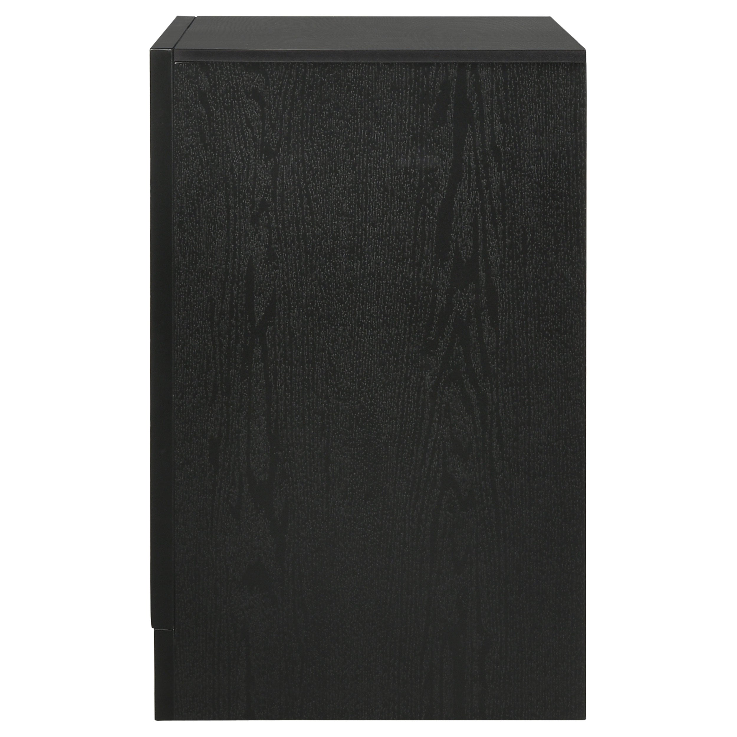 Miranda 3-drawer Nightstand Bedside Table Black — view 5