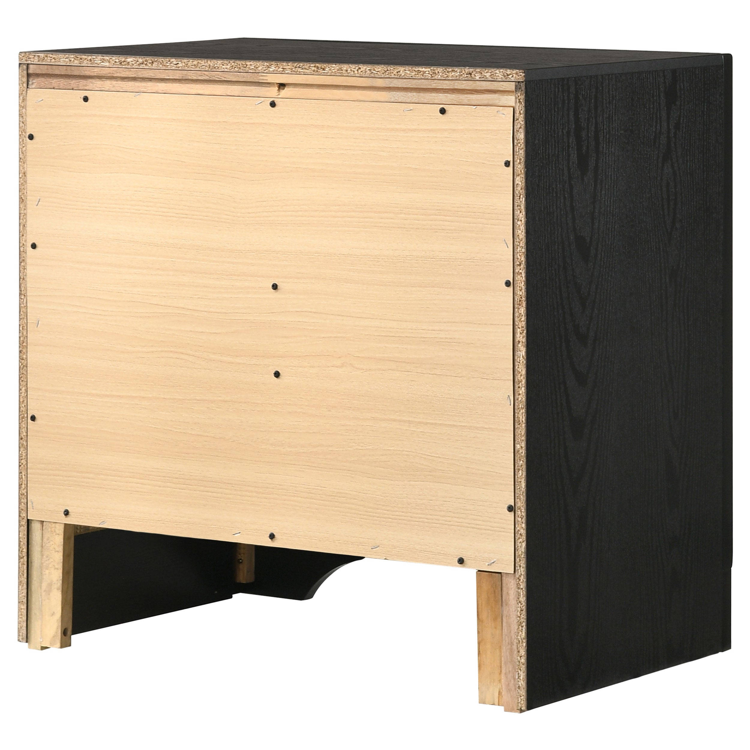 Miranda 3-drawer Nightstand Bedside Table Black — view 8