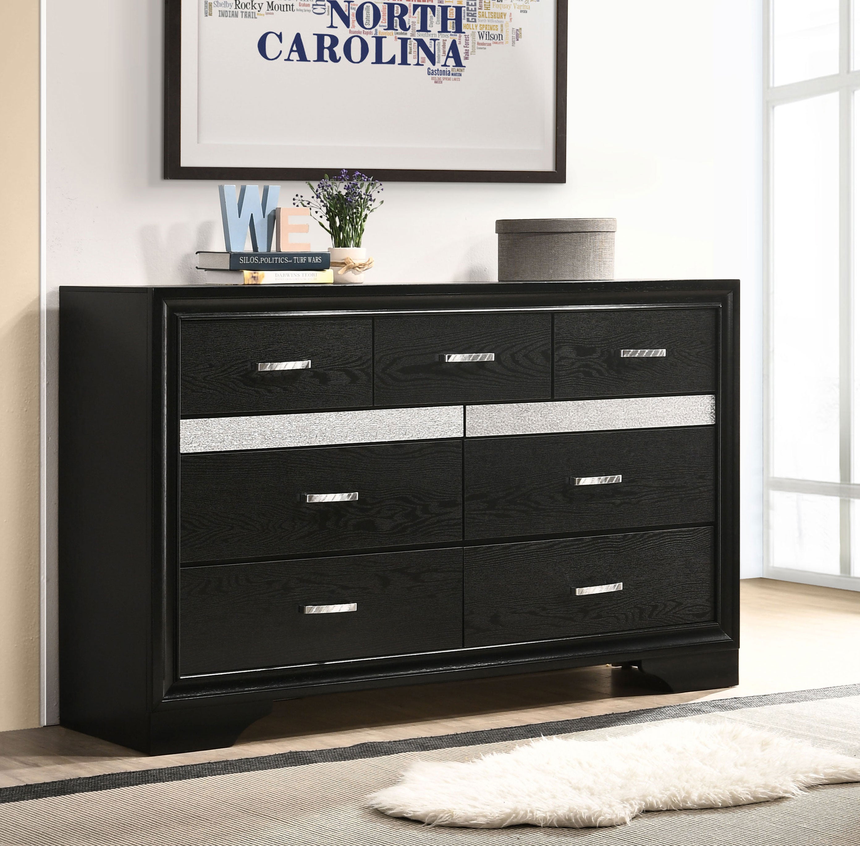 Miranda 9-drawer Dresser Black — view 2