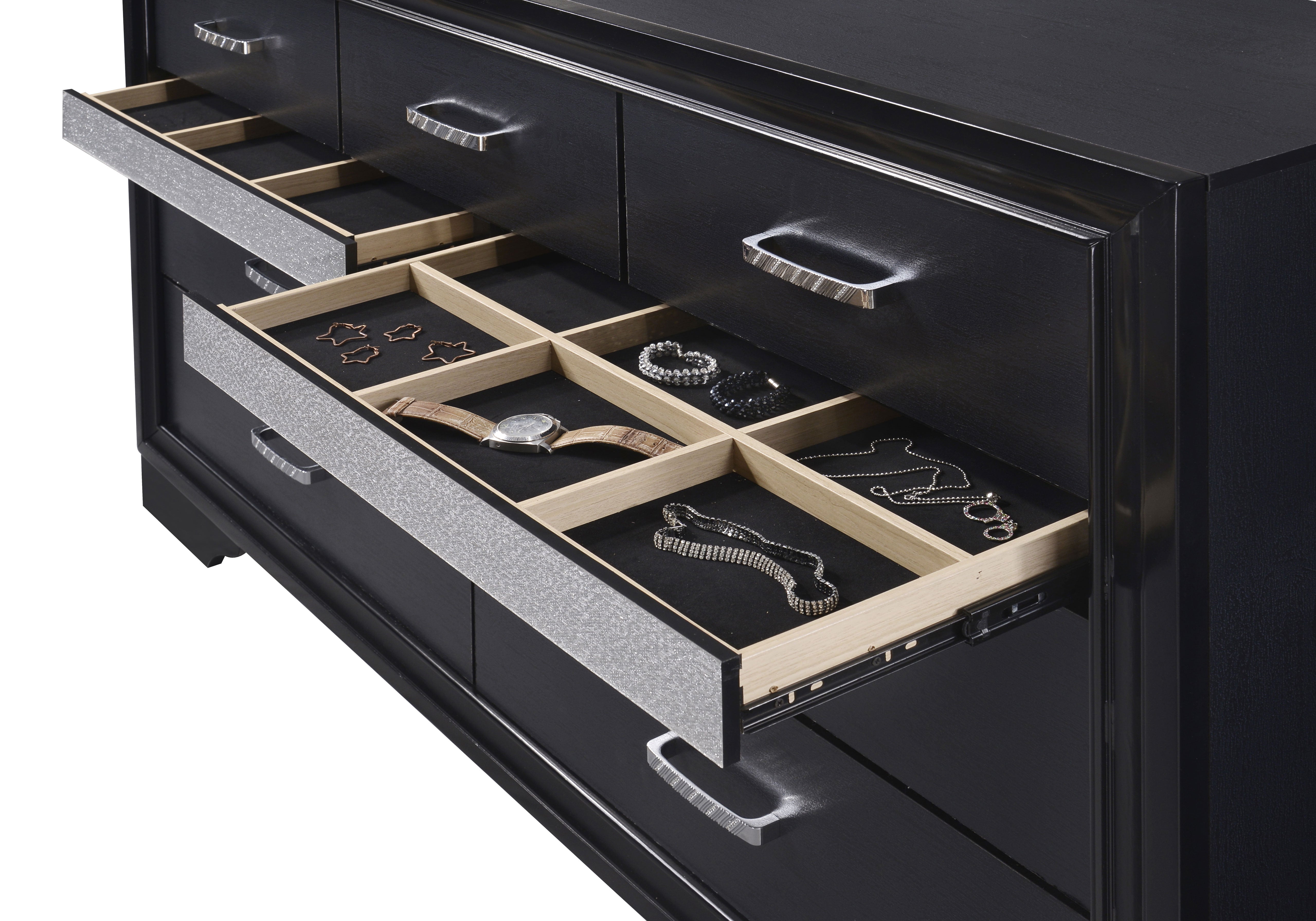 Miranda 9-drawer Dresser Black — view 10