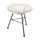 Nusa - Modern Rattan Side Table With Tempered Glass Top