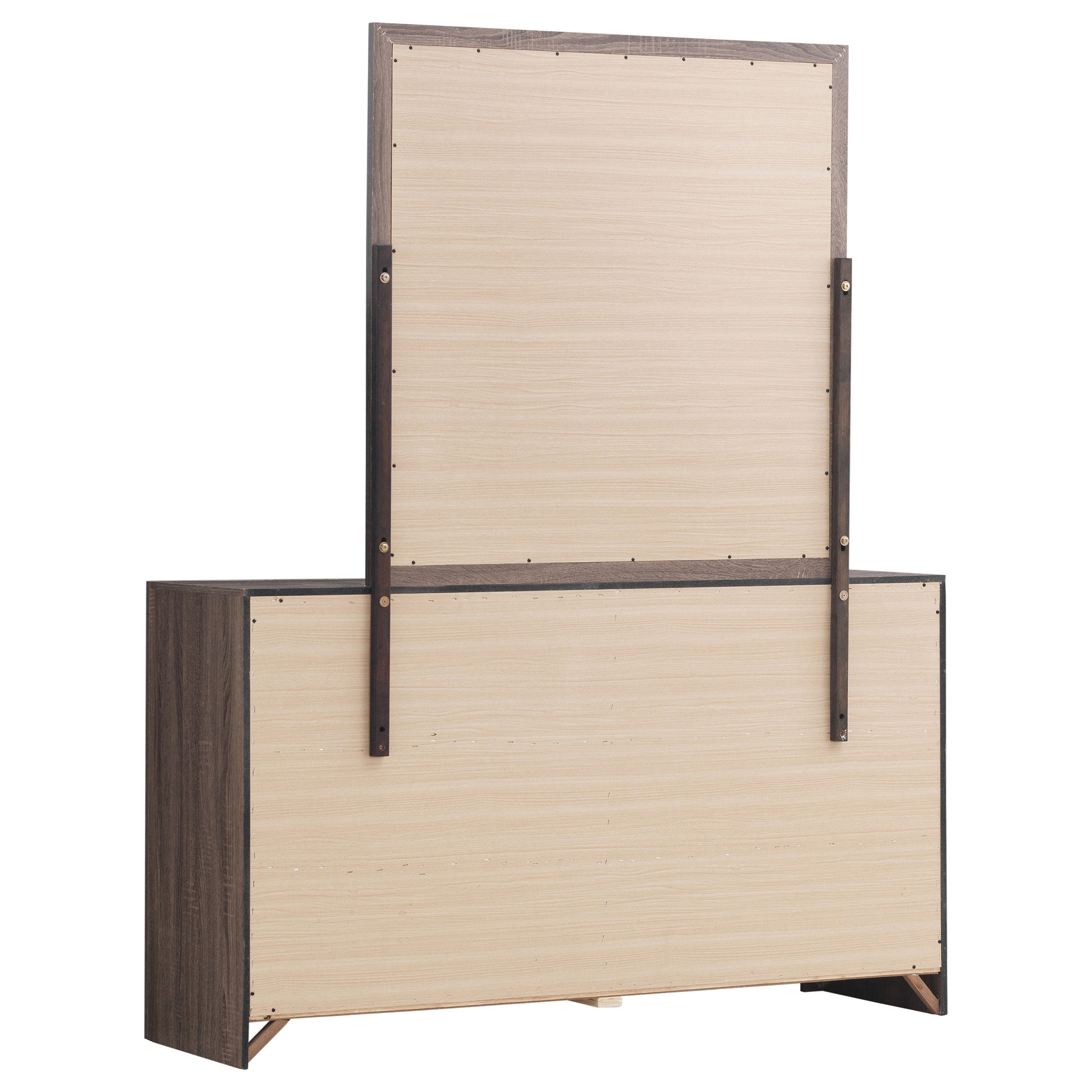 Brantford 6-drawer Dresser with Mirror Barrel Oak — view 6
