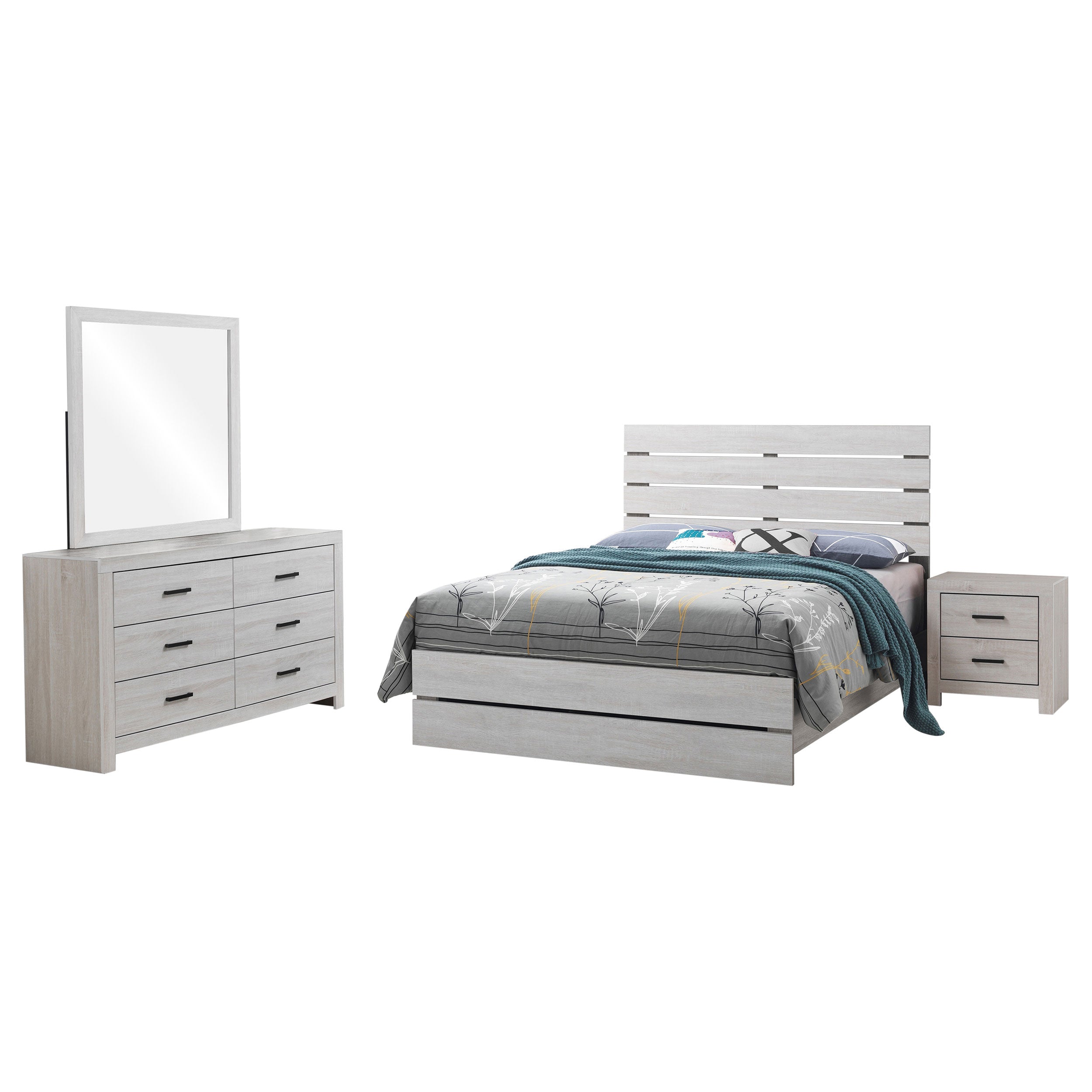 Brantford 4-piece Eastern King Bedroom Set Coastal White — view 2