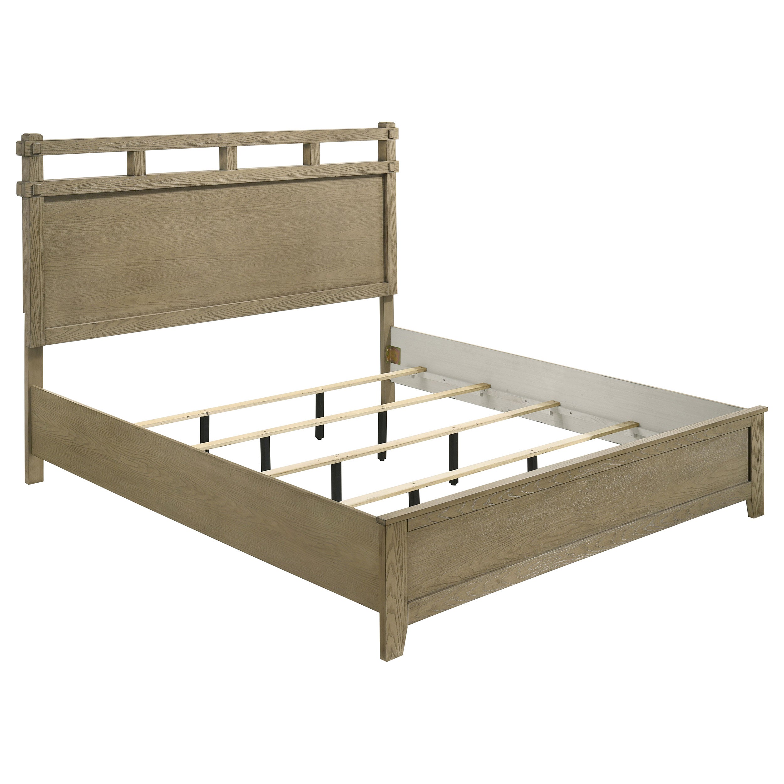 Hazlewood 61-inch Eastern King Panel Bed Vineyard Oak — view 1