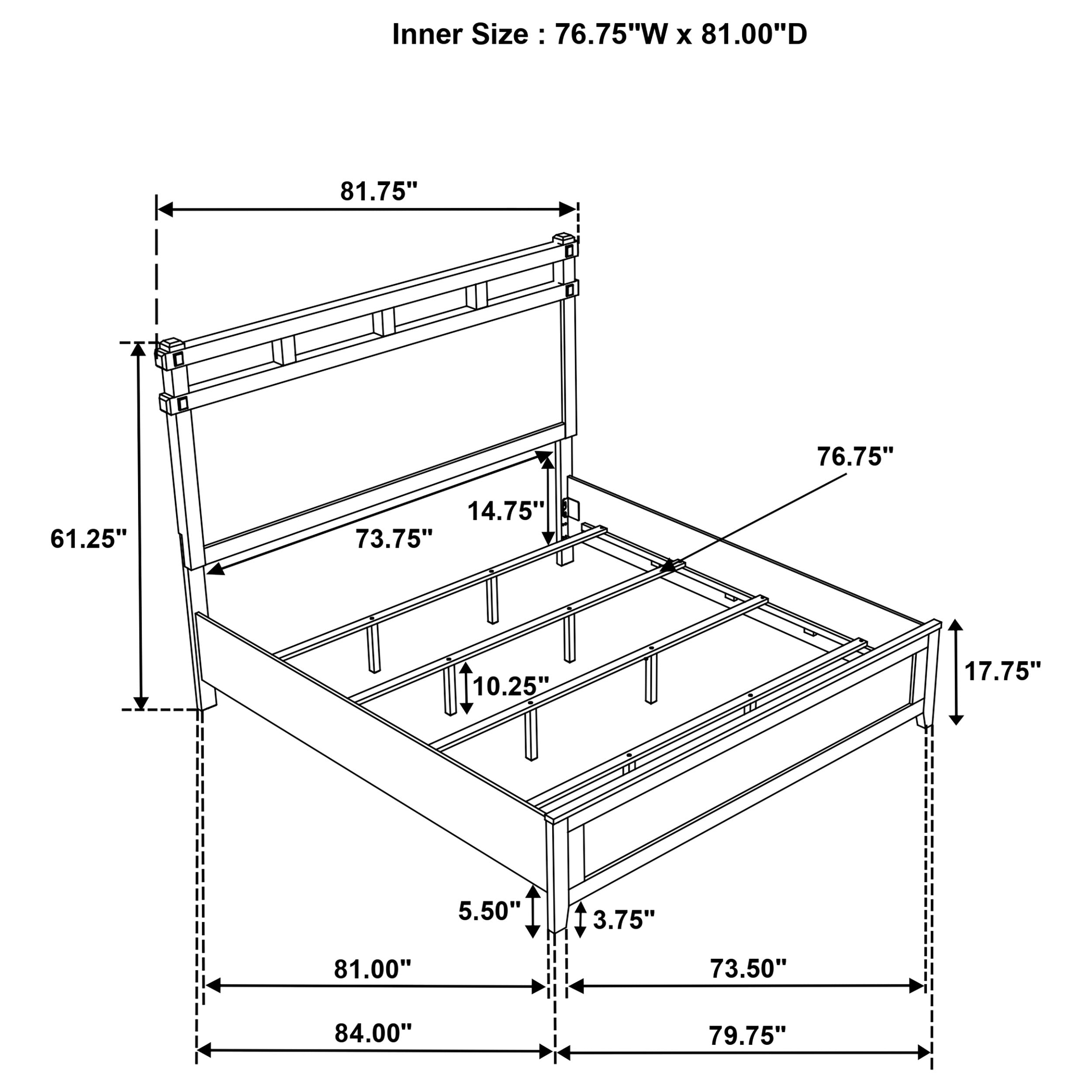 Hazlewood 61-inch Eastern King Panel Bed Vineyard Oak — view 9