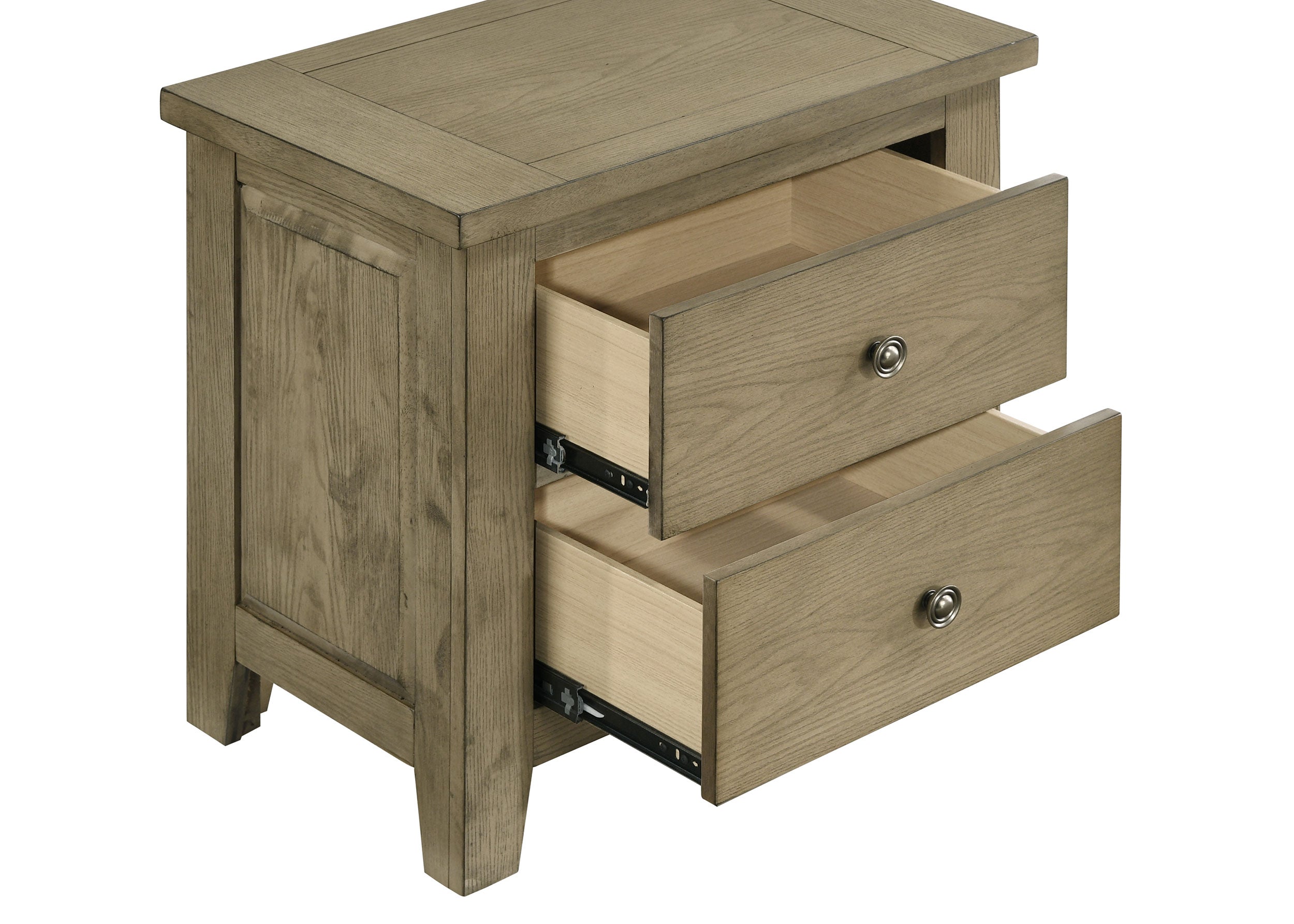 Hazlewood 2-drawer Nightstand Bedside Table Vineyard Oak — view 10