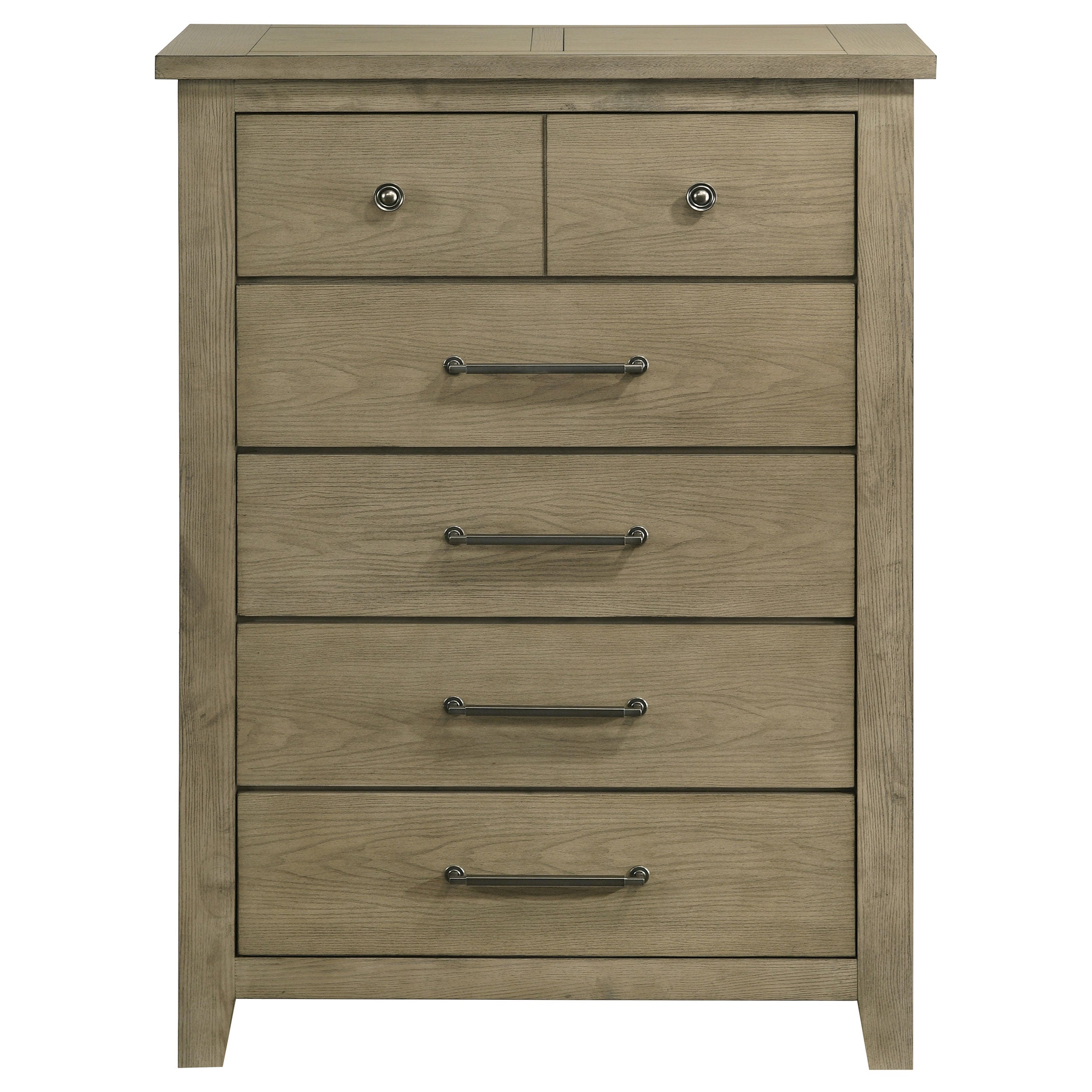 Hazlewood 5-drawer Bedroom Chest of Drawers Vineyard Oak — view 3
