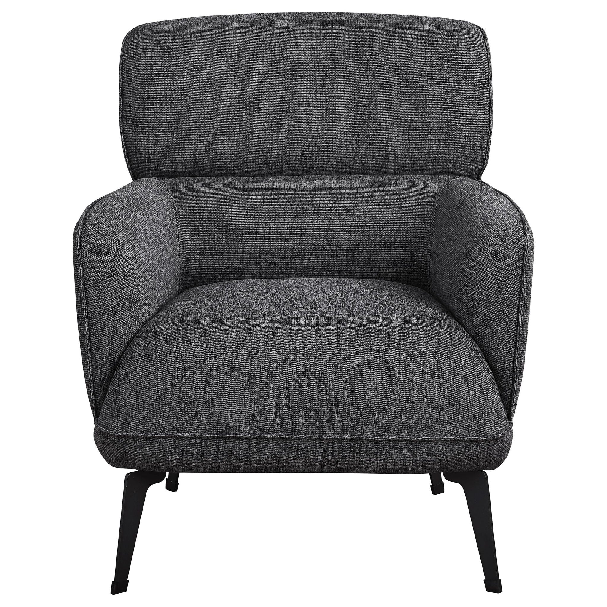 Andrea Upholstered Crecent Arm Accent Chair Grey - Atlantic Fine Furniture Melbourne FL