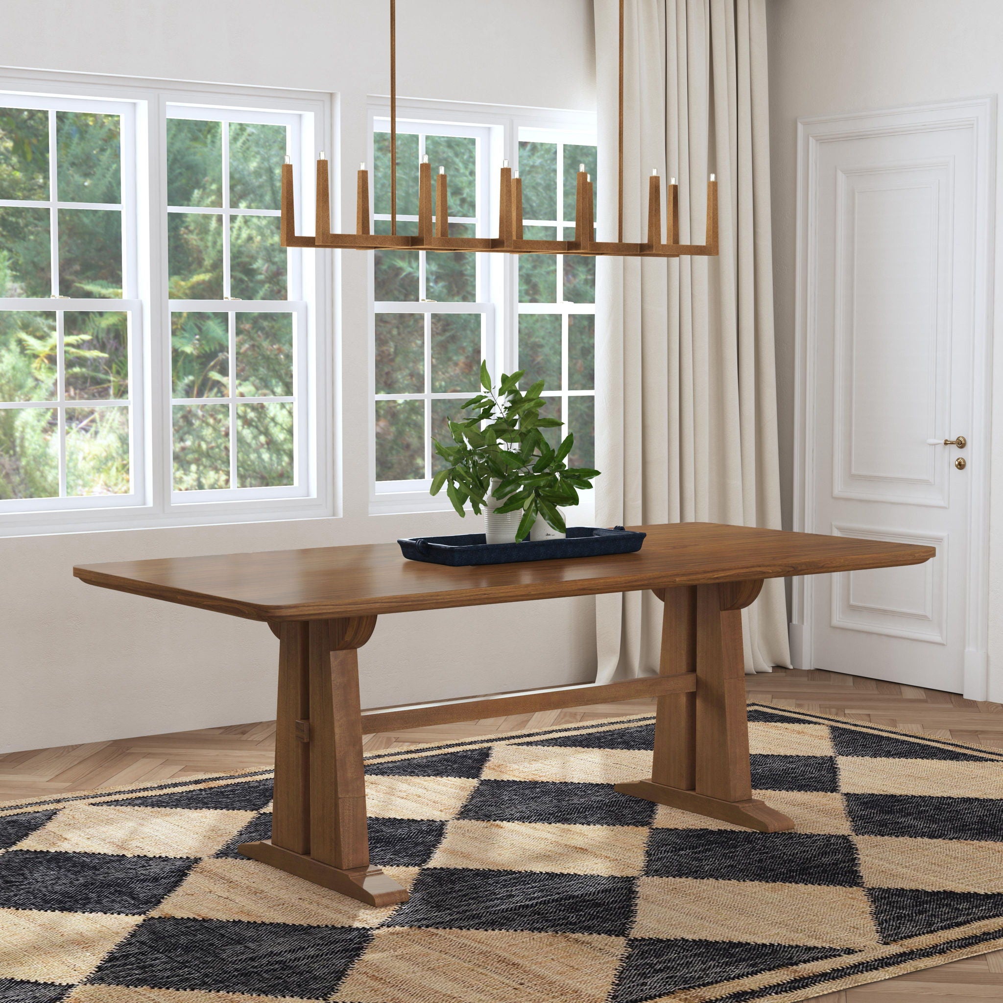 Lincoln - Rectangular Dining Table - Brown