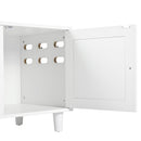 Furniture Style Cat Cabinet Cat Litter Box With Sisal Scratching Door - Cream White