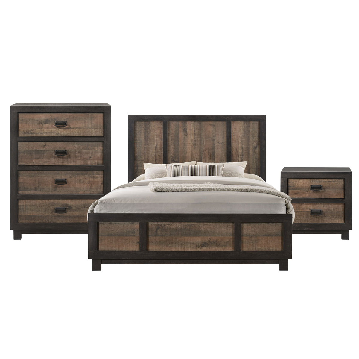 Harlington Panel Bedroom Set in Dark Brown by Elements International