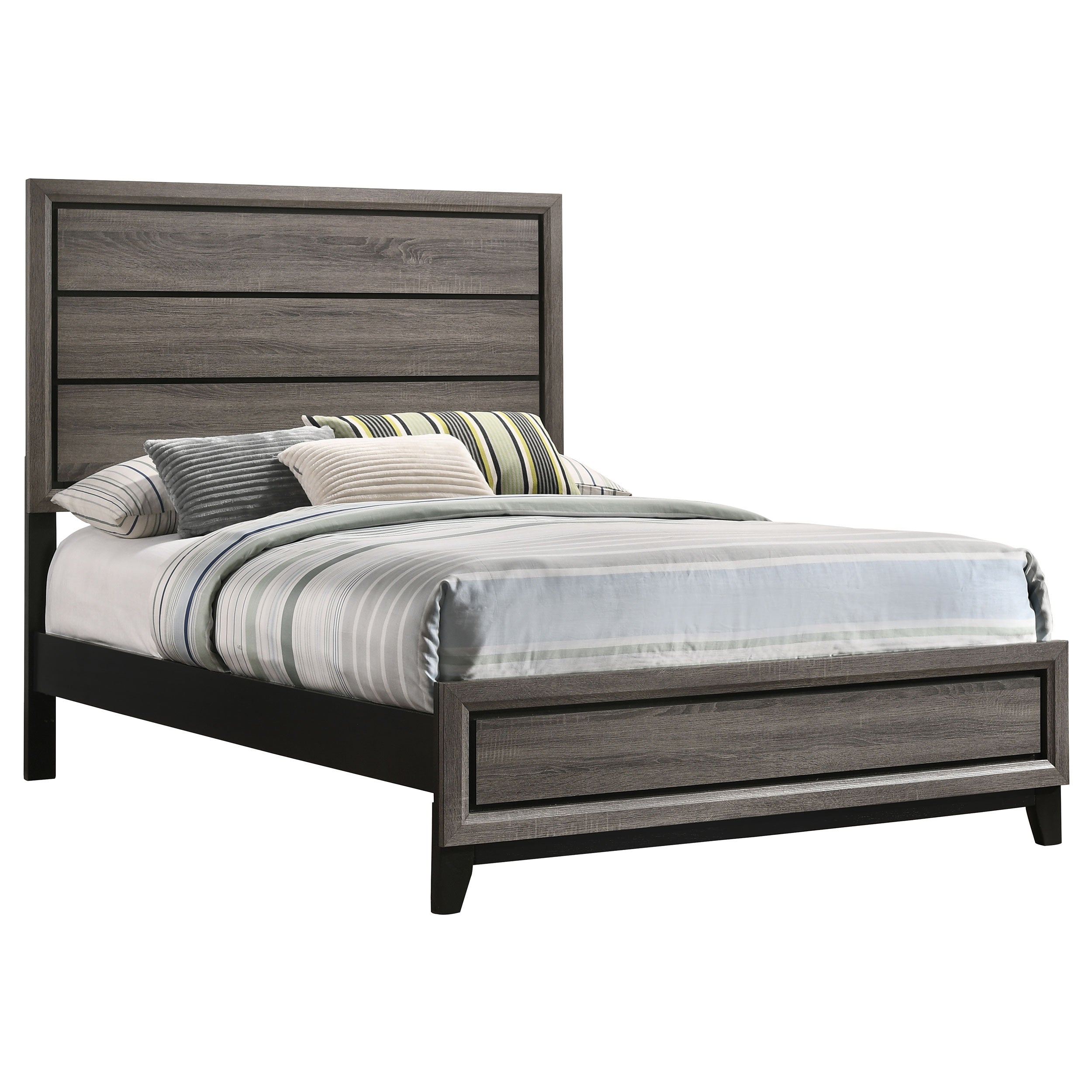 Watson Wood Full Panel Bed Grey Oak — view 3