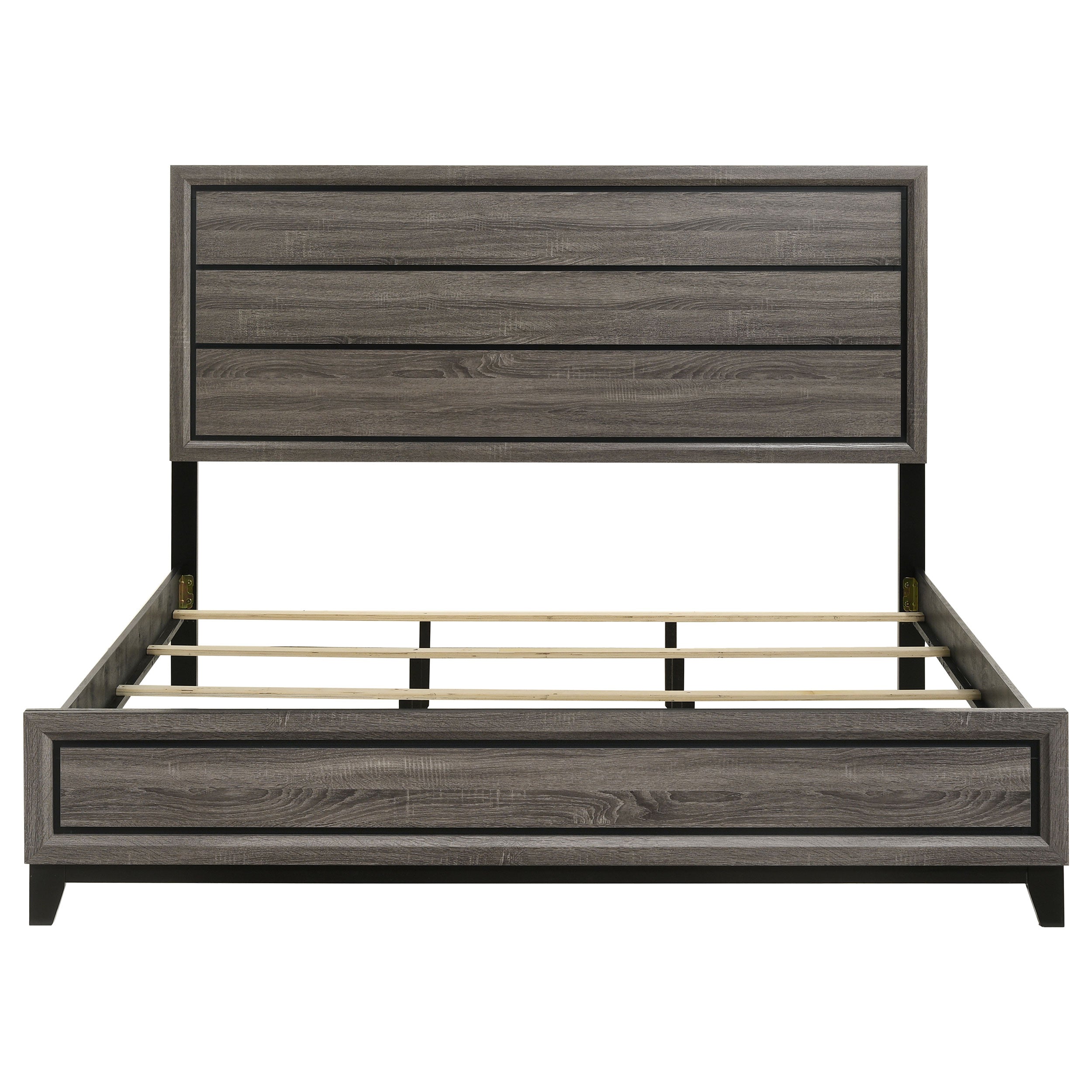 Watson Wood Eastern King Panel Bed Grey Oak — view 4