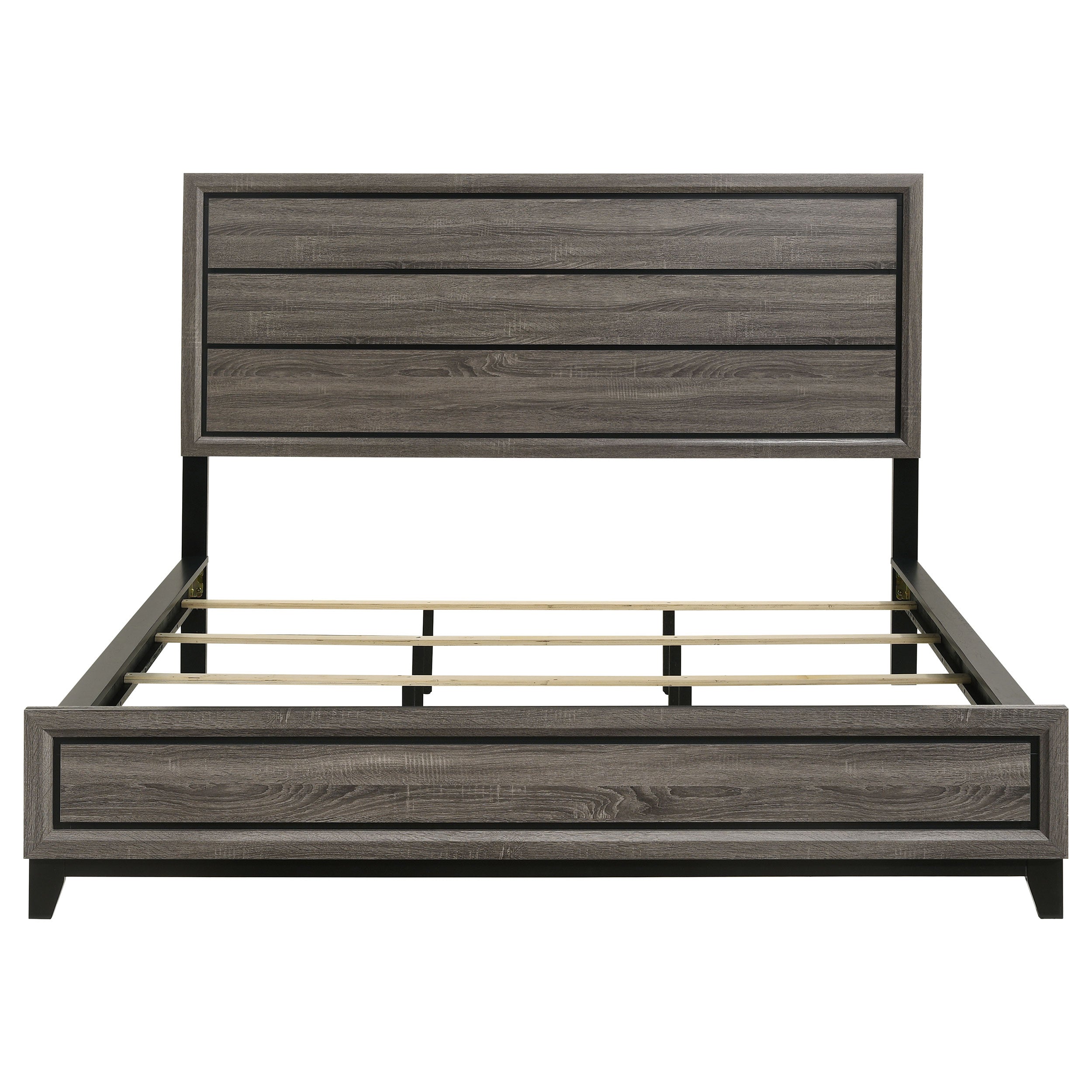 Watson Wood California King Panel Bed Grey Oak — view 4