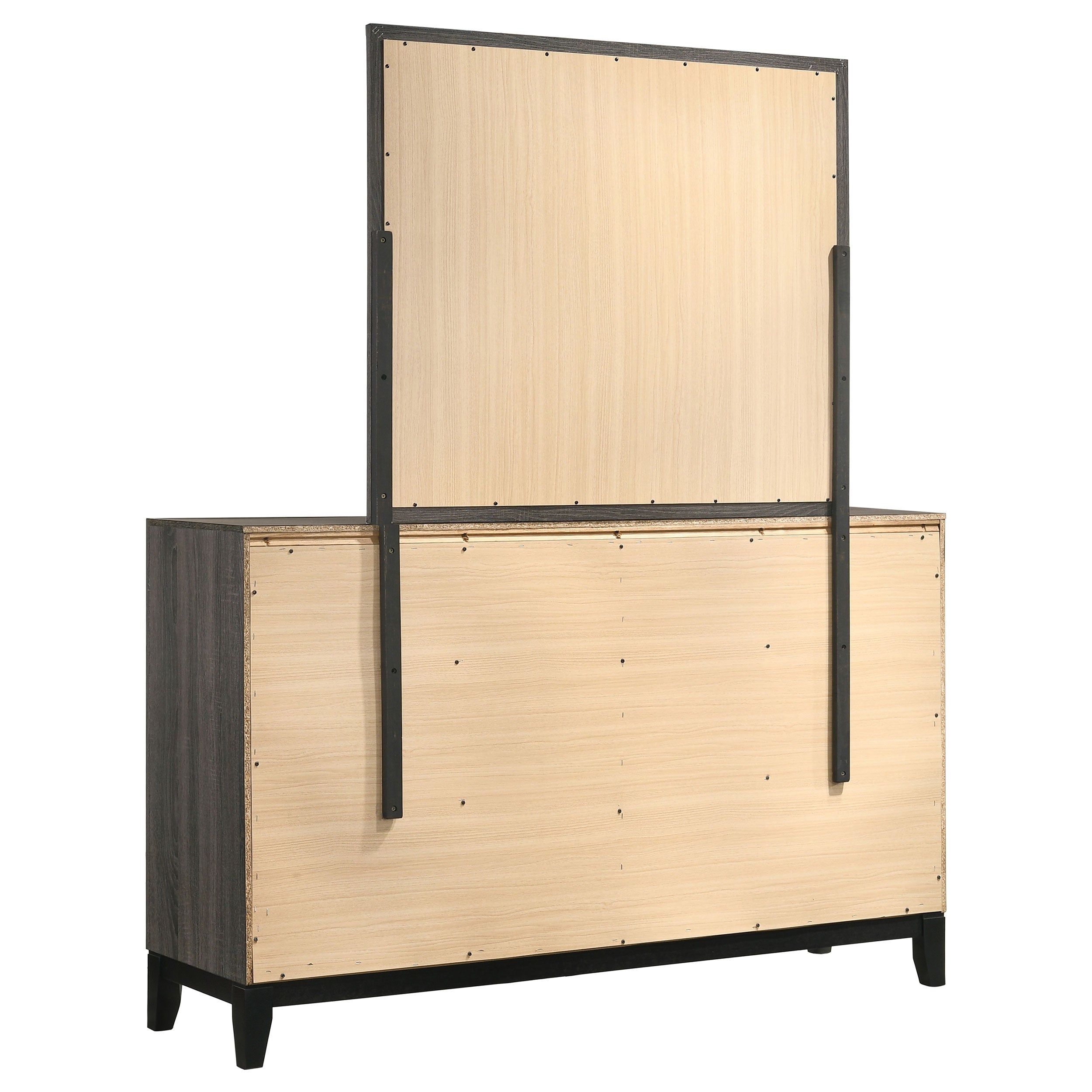 Watson 6-drawer Dresser with Mirror Grey Oak — view 6