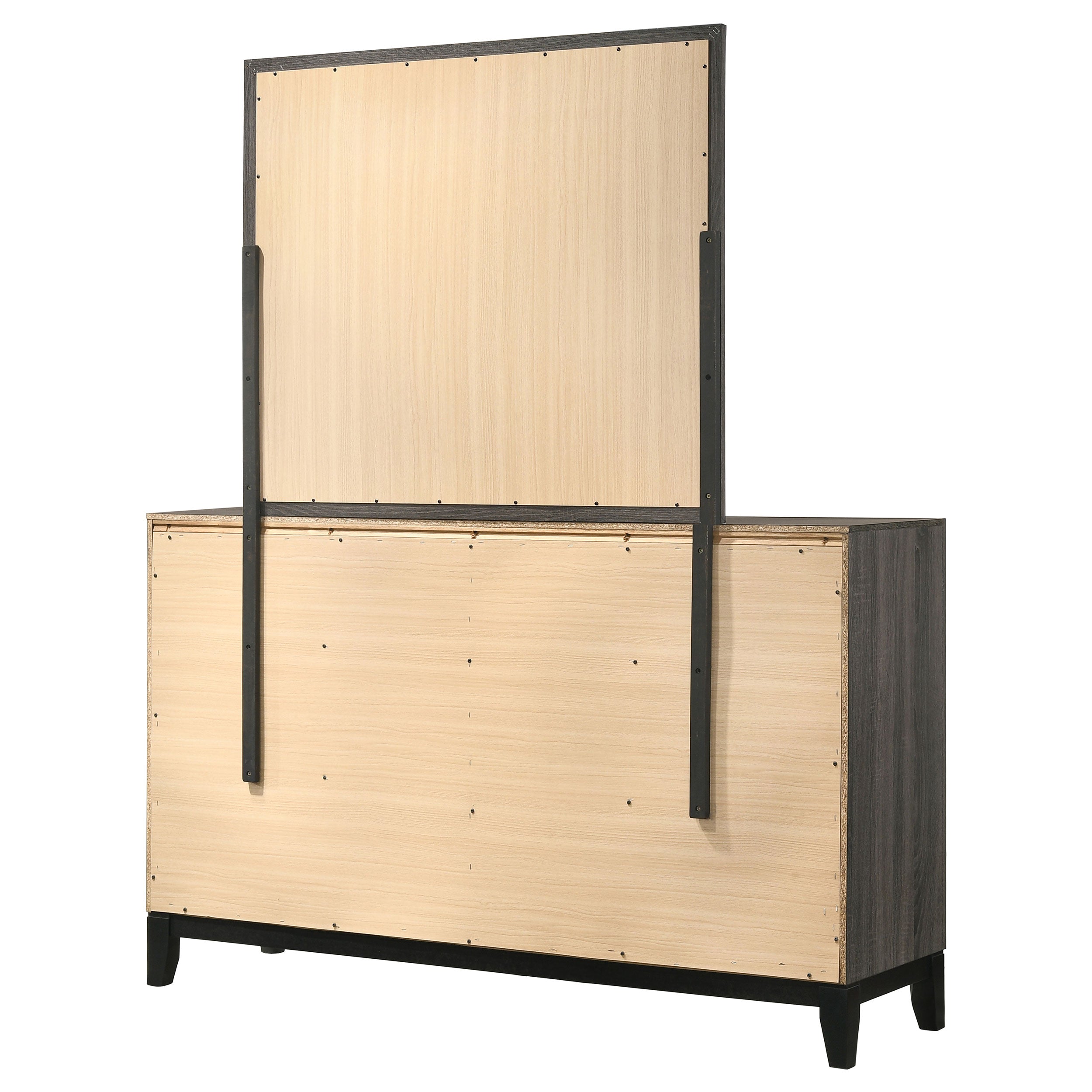 Watson 6-drawer Dresser with Mirror Grey Oak — view 8