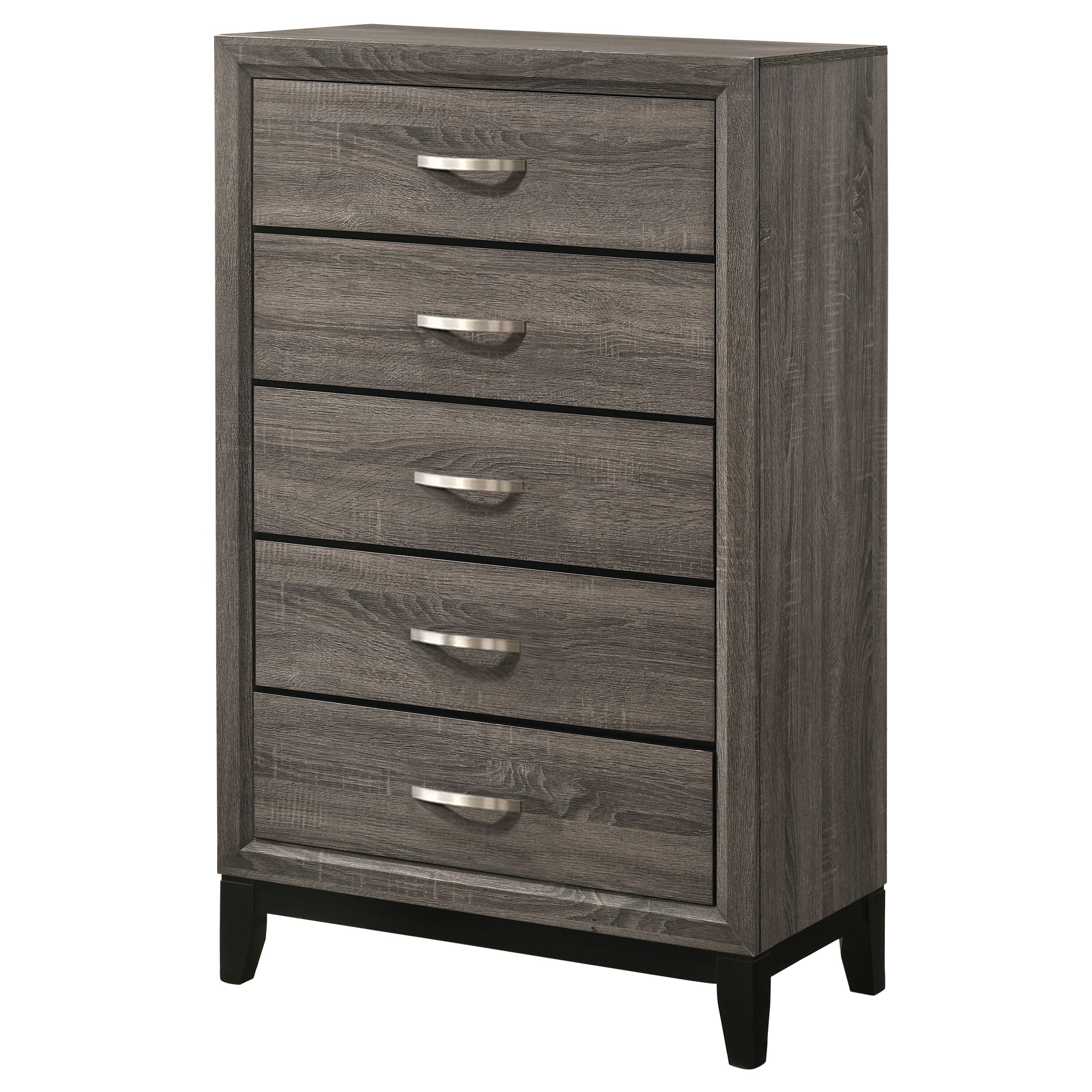 Watson 5-drawer Bedroom Chest Grey Oak — view 4
