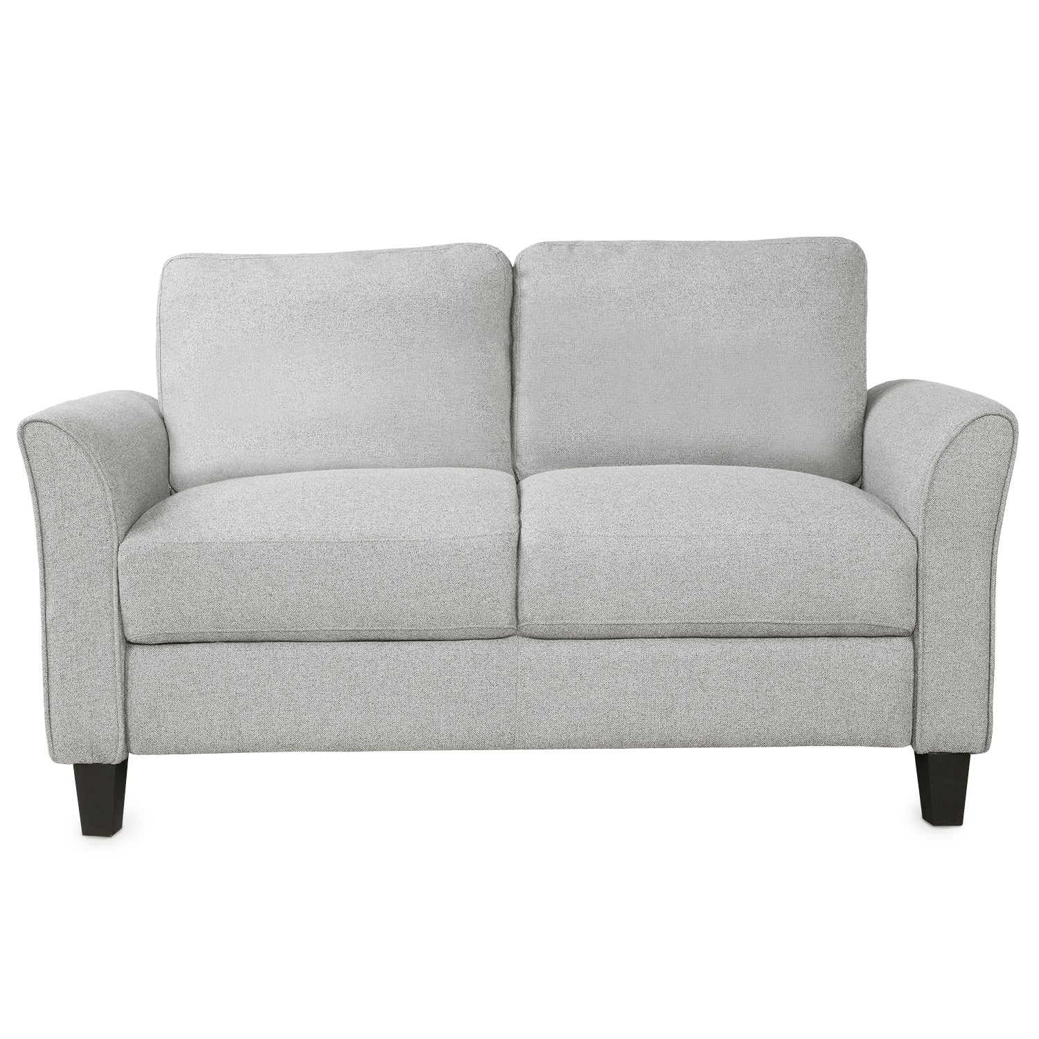 Living Room Furniture Armrest Single Sofa and Loveseat Sofa (Light Gray)