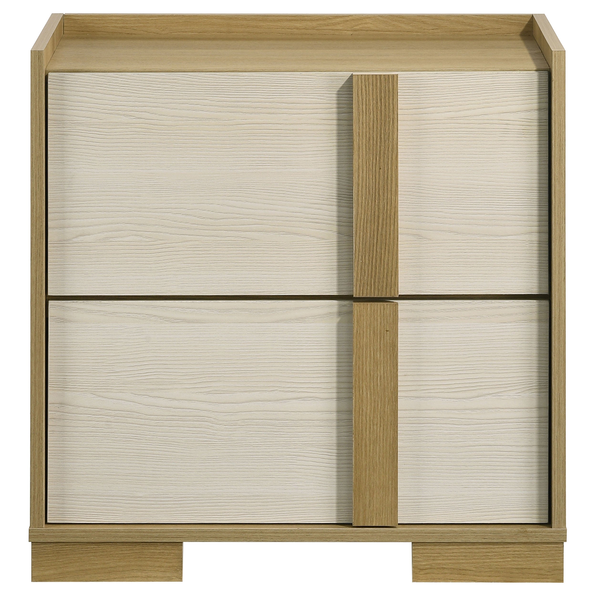 Hyland 2-drawer Nightstand Bedside Table Natural — view 3