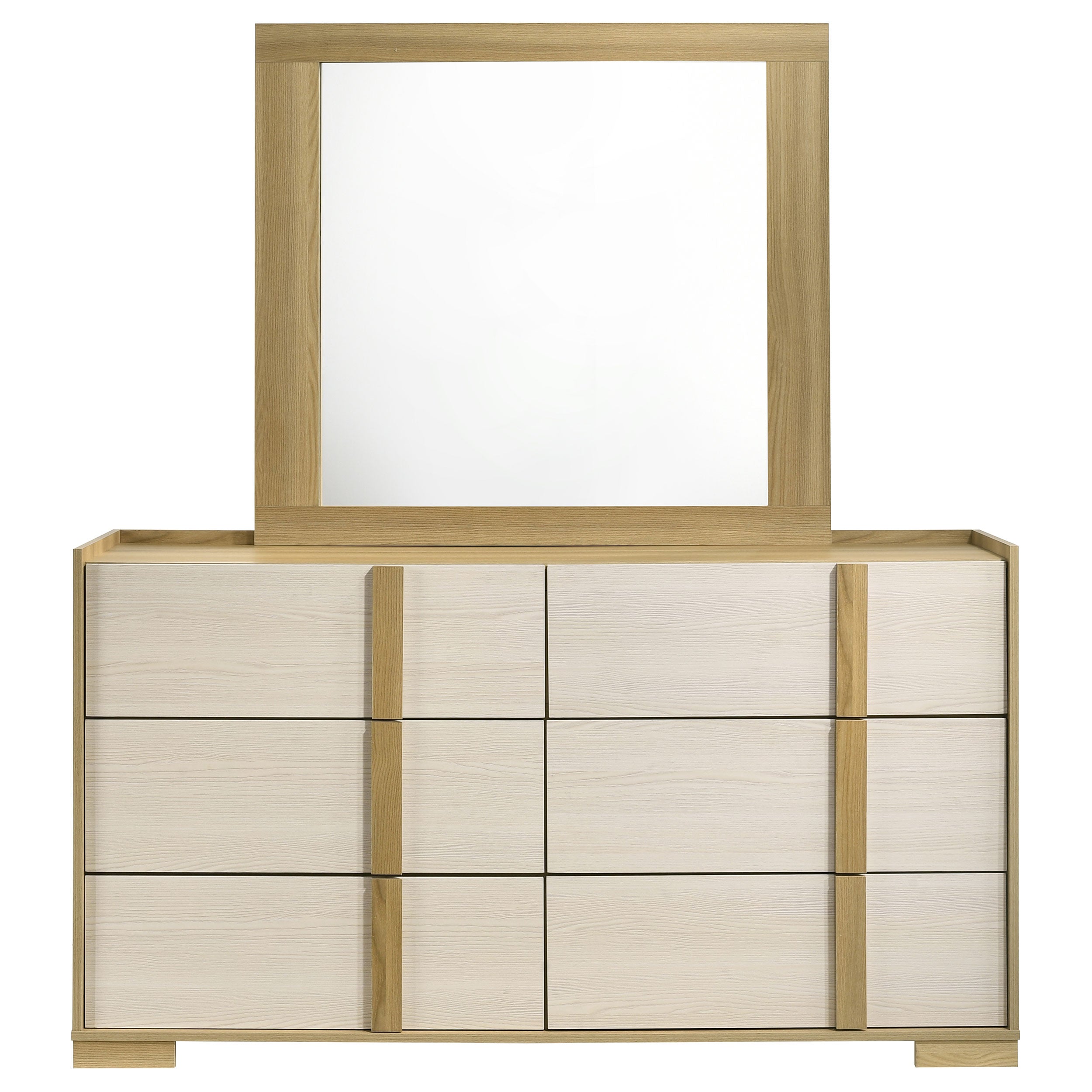 Hyland 6-drawer Dresser with Mirror Natural — view 3
