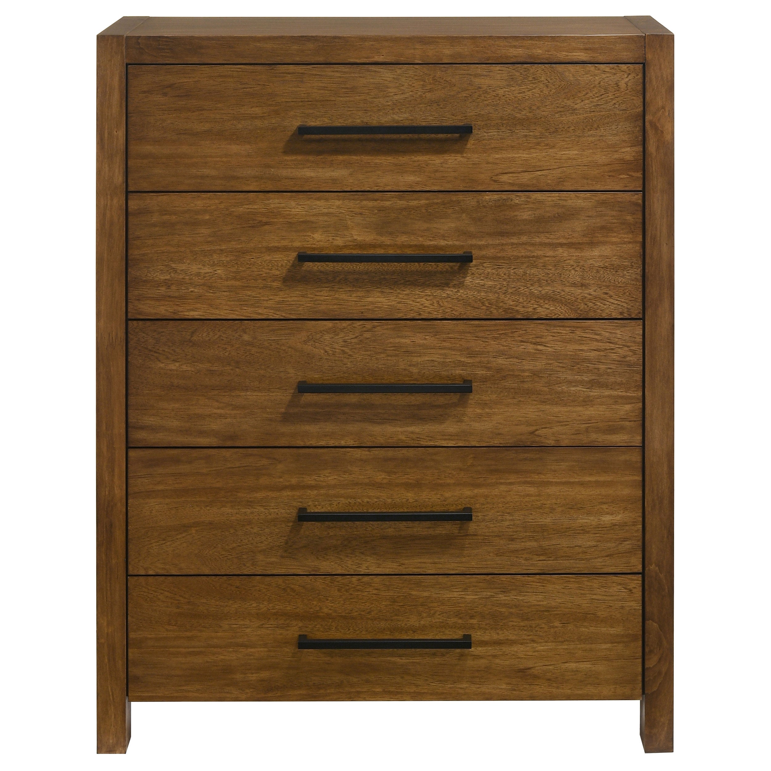 Adderley 5-drawer Bedroom Chest of Drawers Warm Brown — view 3