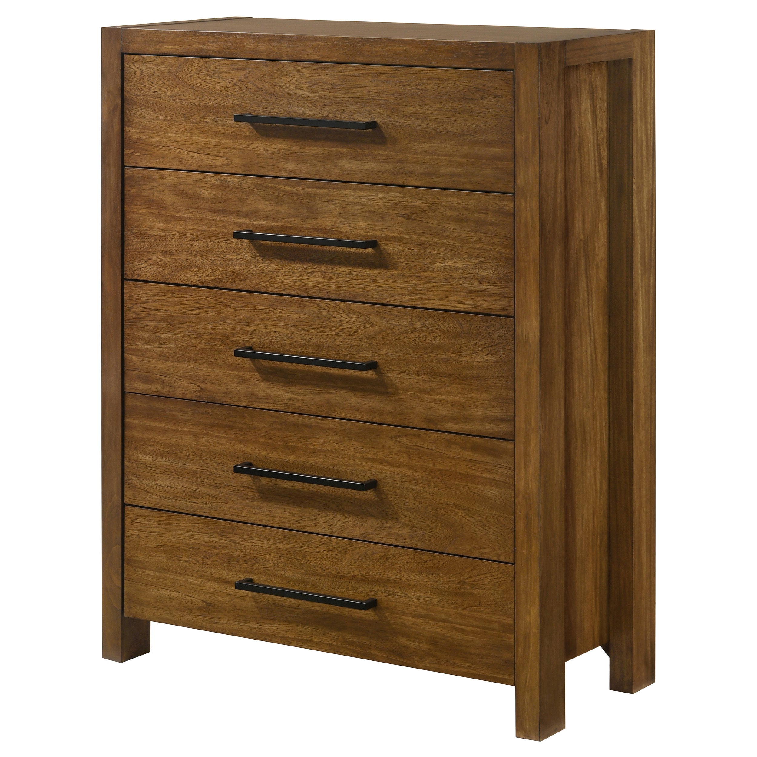 Adderley 5-drawer Bedroom Chest of Drawers Warm Brown — view 4