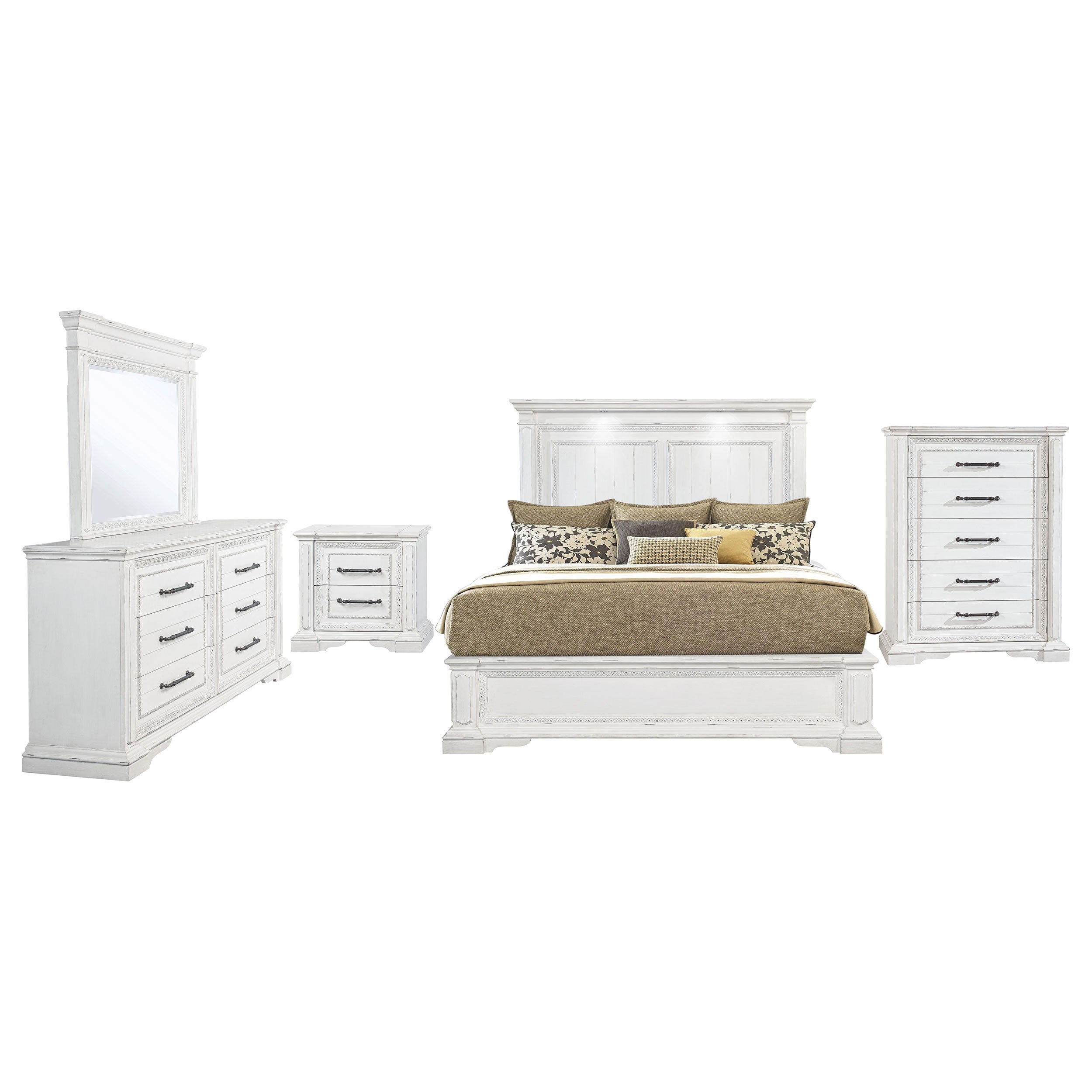 McKinney 5-piece Queen Bedroom Set Vintage White — view 2