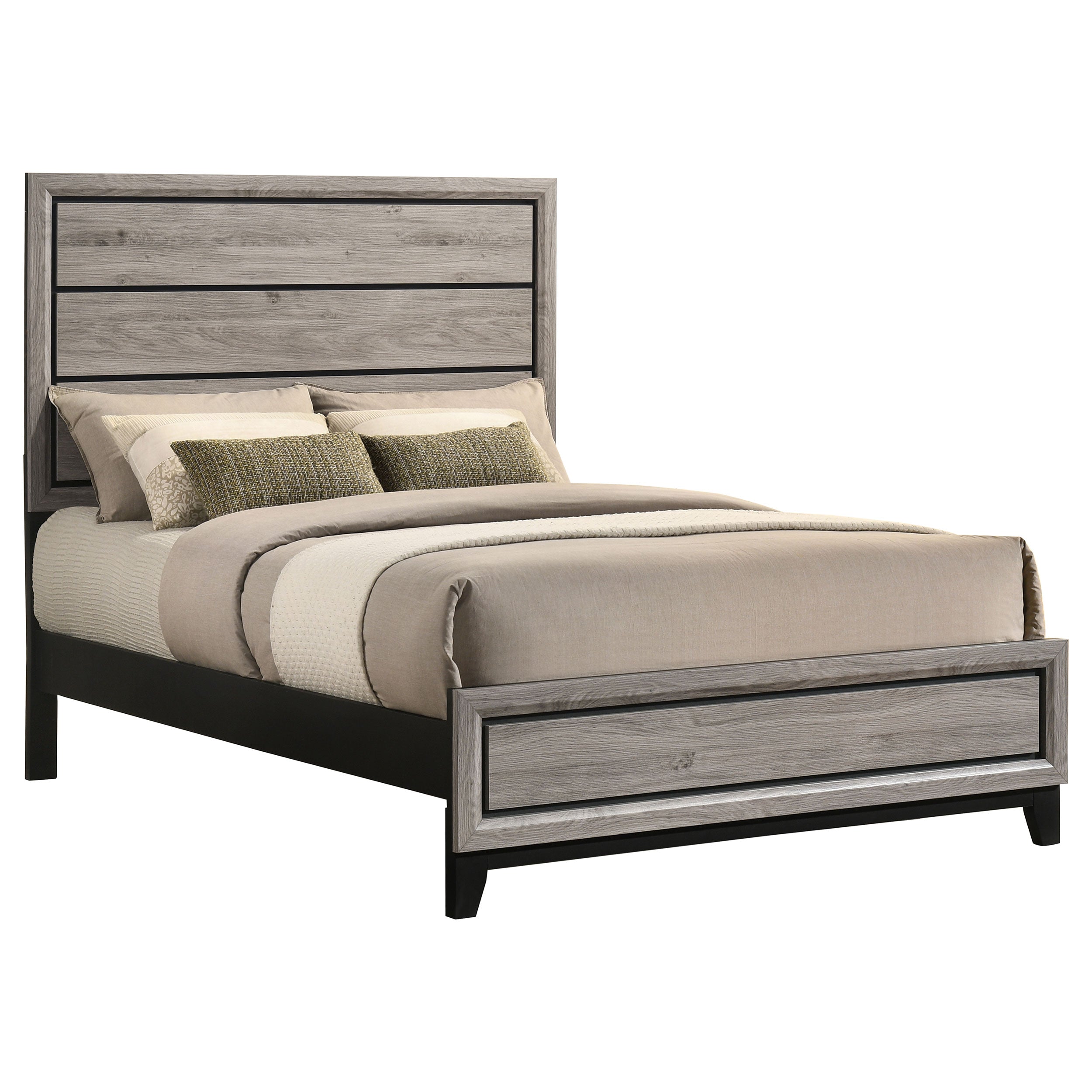 Watson Wood Full Panel Bed Light Taupe — view 3
