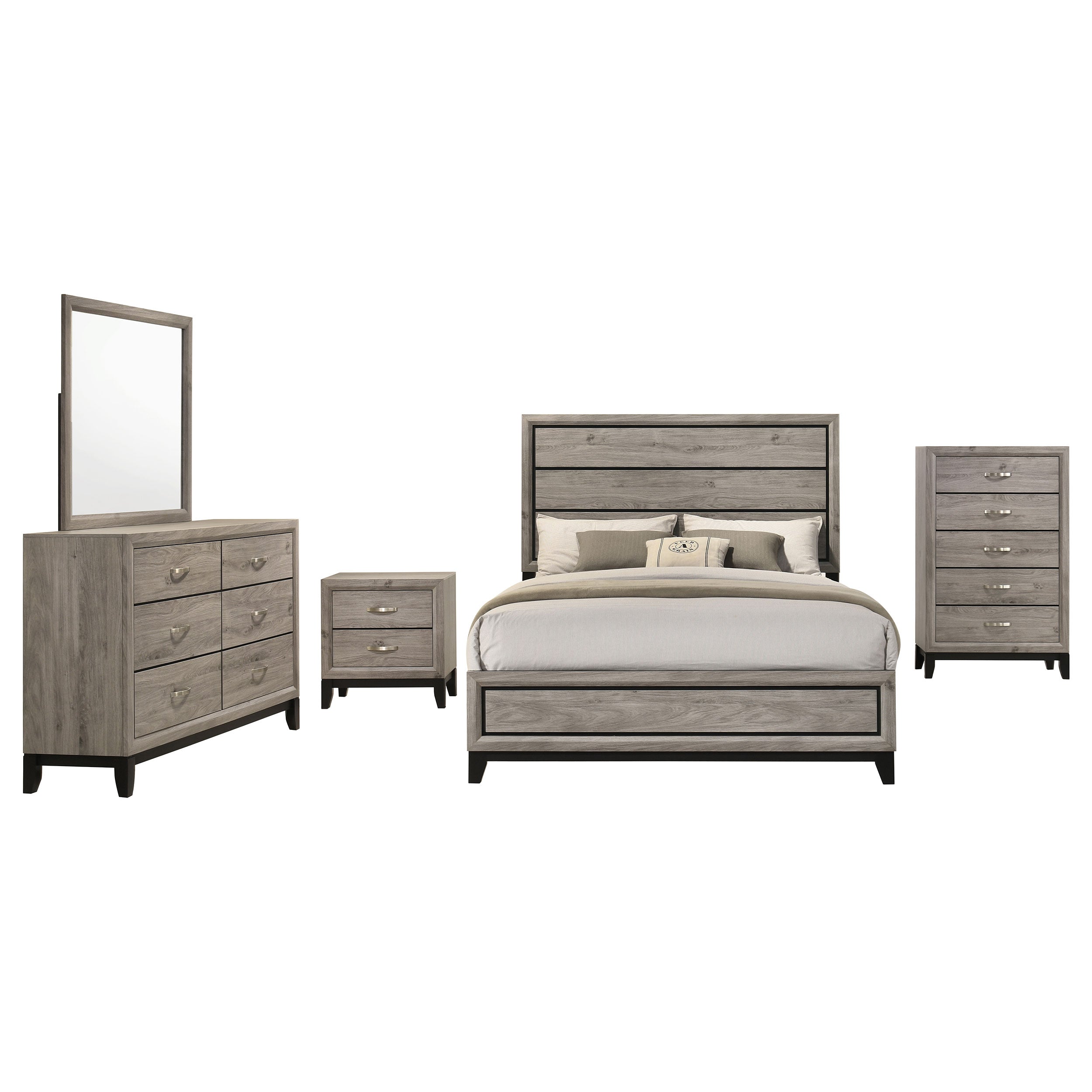 Watson Five-piece California King Bedroom Set Light Taupe — view 2