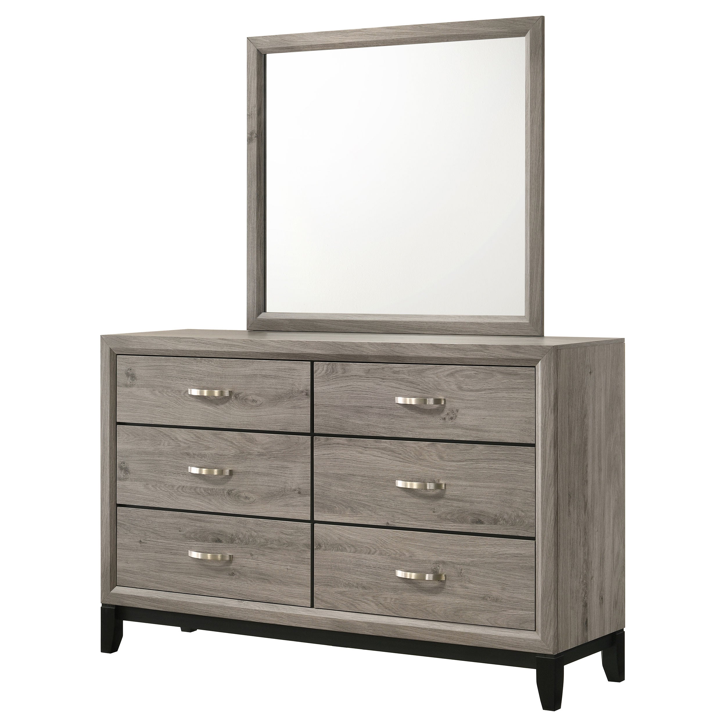 Watson 6-drawer Bedroom Dresser and Mirror Light Taupe — view 4
