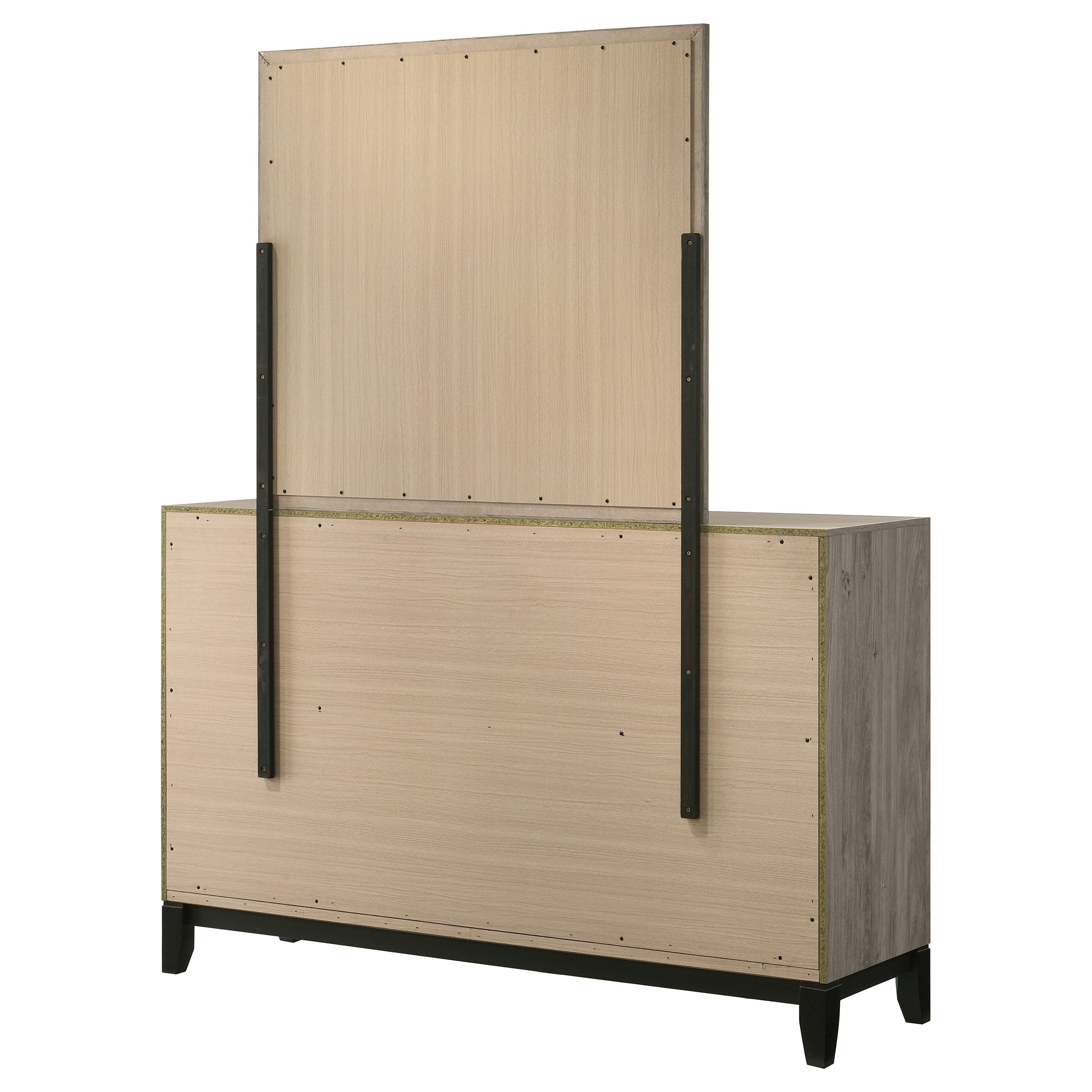 Watson 6-drawer Bedroom Dresser and Mirror Light Taupe — view 8