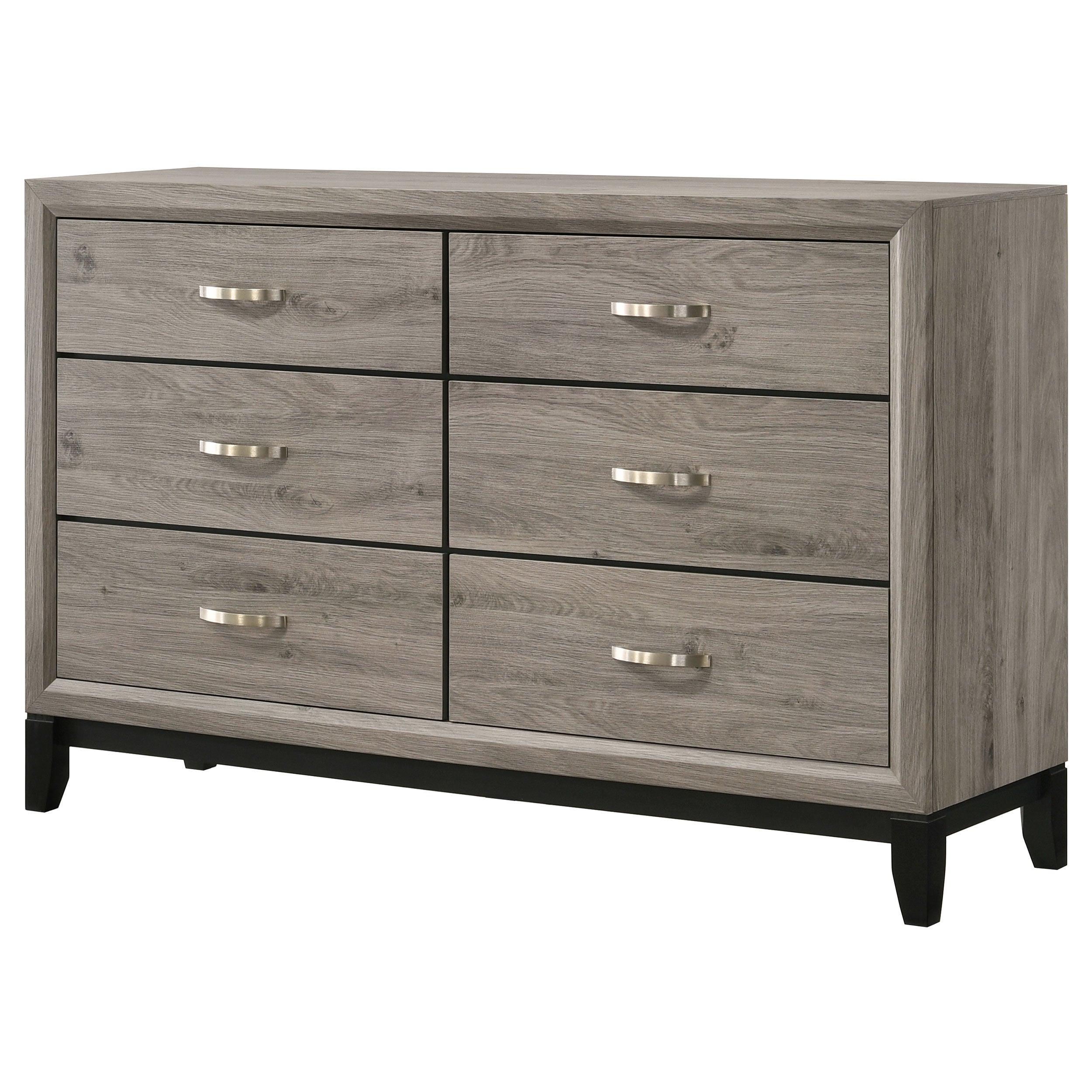 Watson 6-drawer Bedroom Dresser Cabinet Light Taupe — view 4