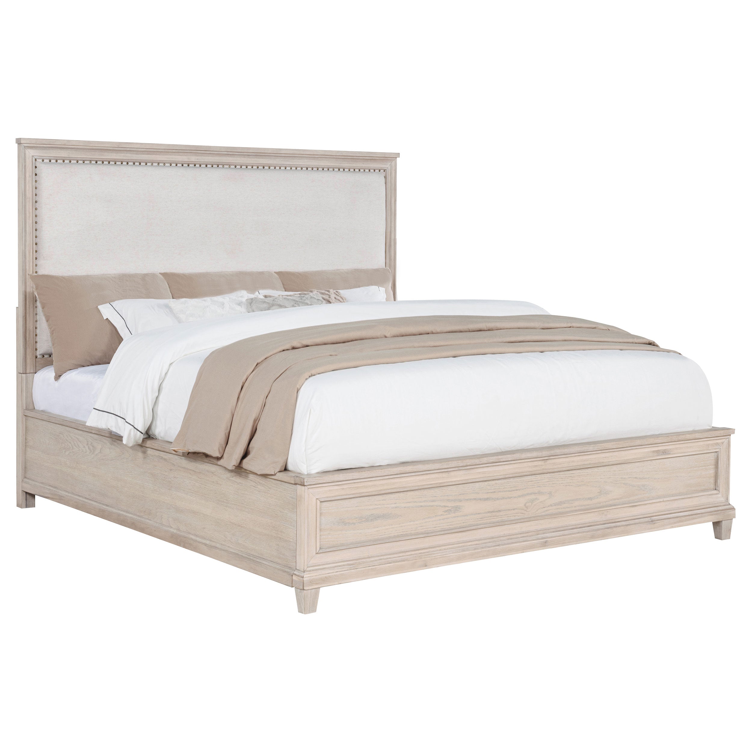 Pembroke 66-inch California King Panel Bed Washed Oak — view 3