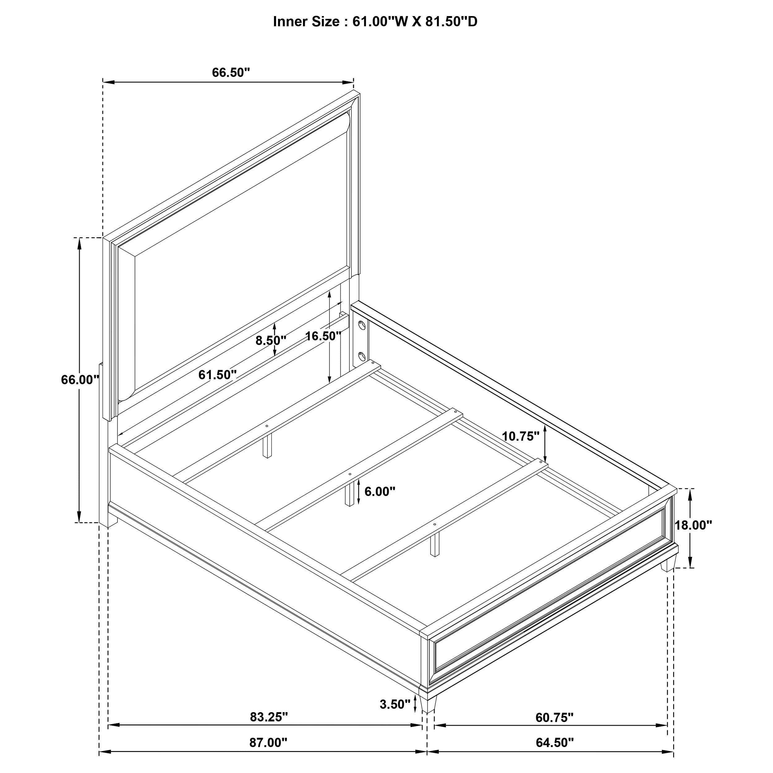 Pembroke 4-piece Queen Bedroom Set Washed Oak — view 16