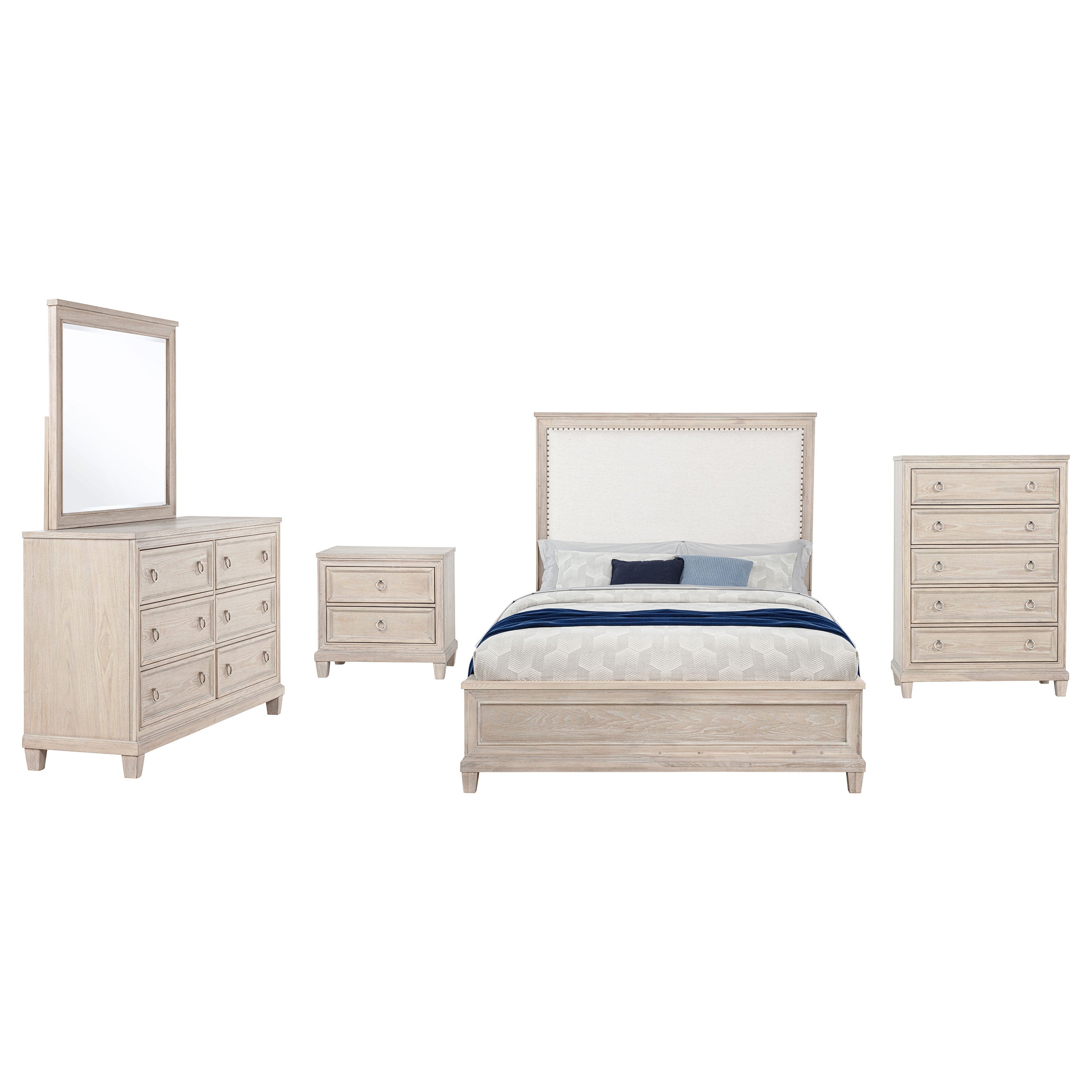 Pembroke 5-piece Queen Bedroom Set Washed Oak — view 2