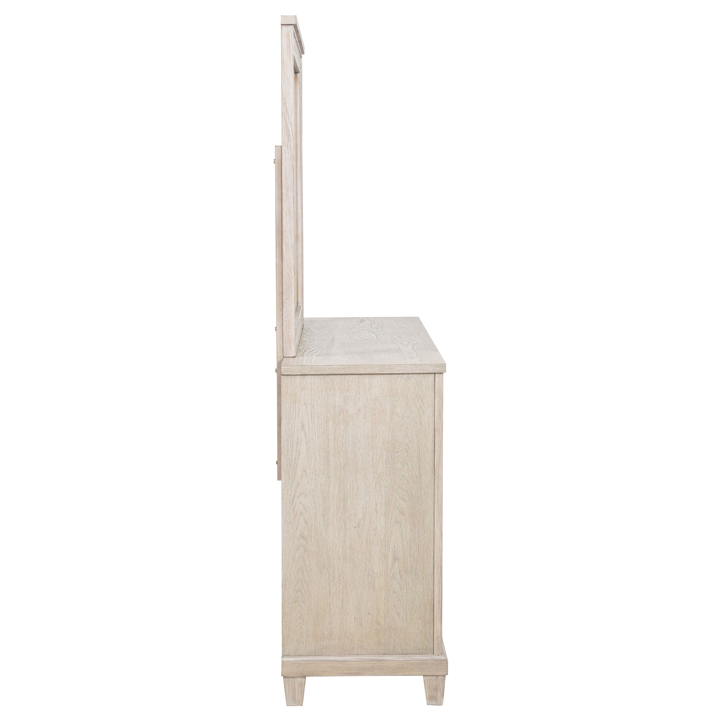 Pembroke 6-drawer Bedroom Dresser with Mirror Washed Oak — view 9