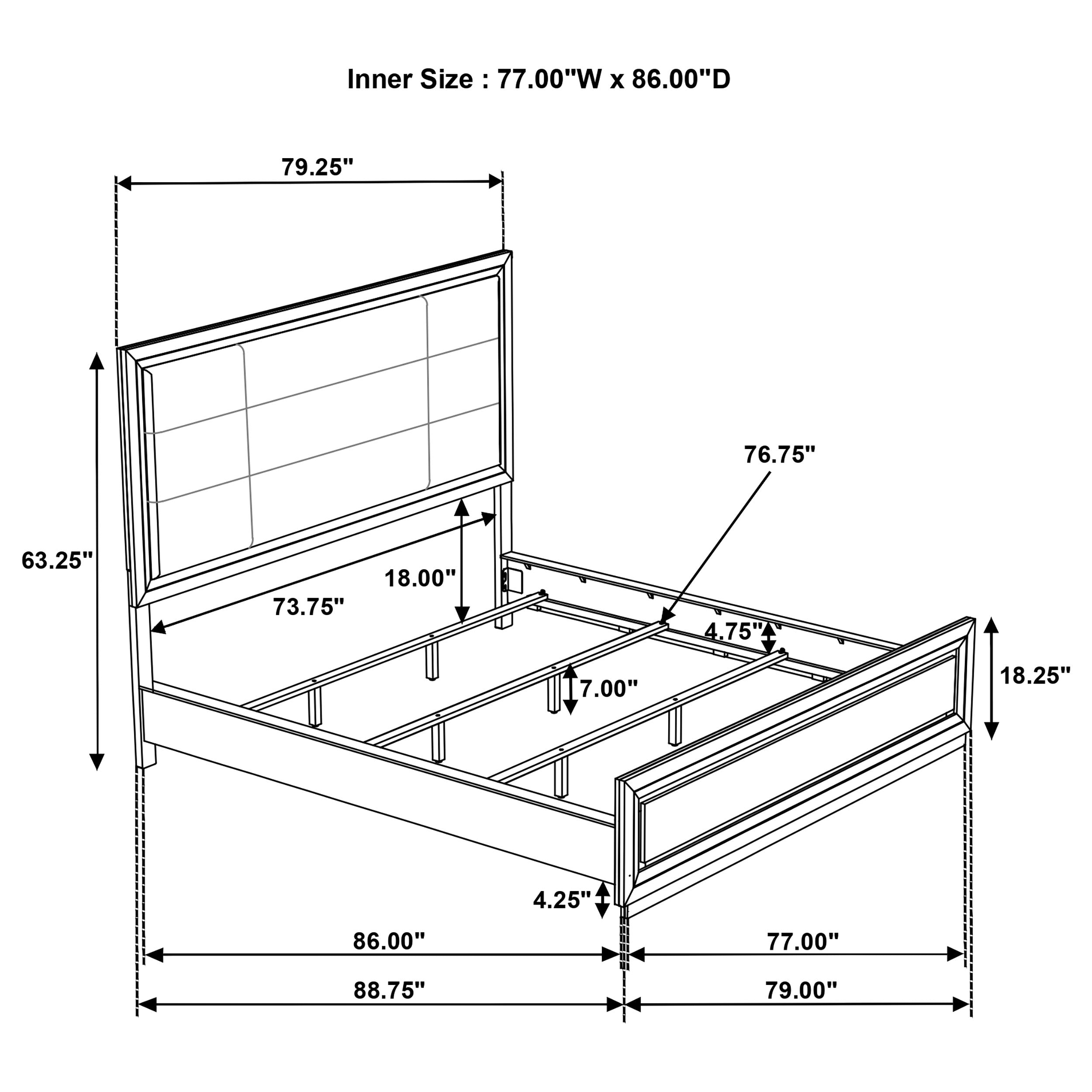 Atlas 5-piece Eastern King Bedroom Set Dark Oak — view 16