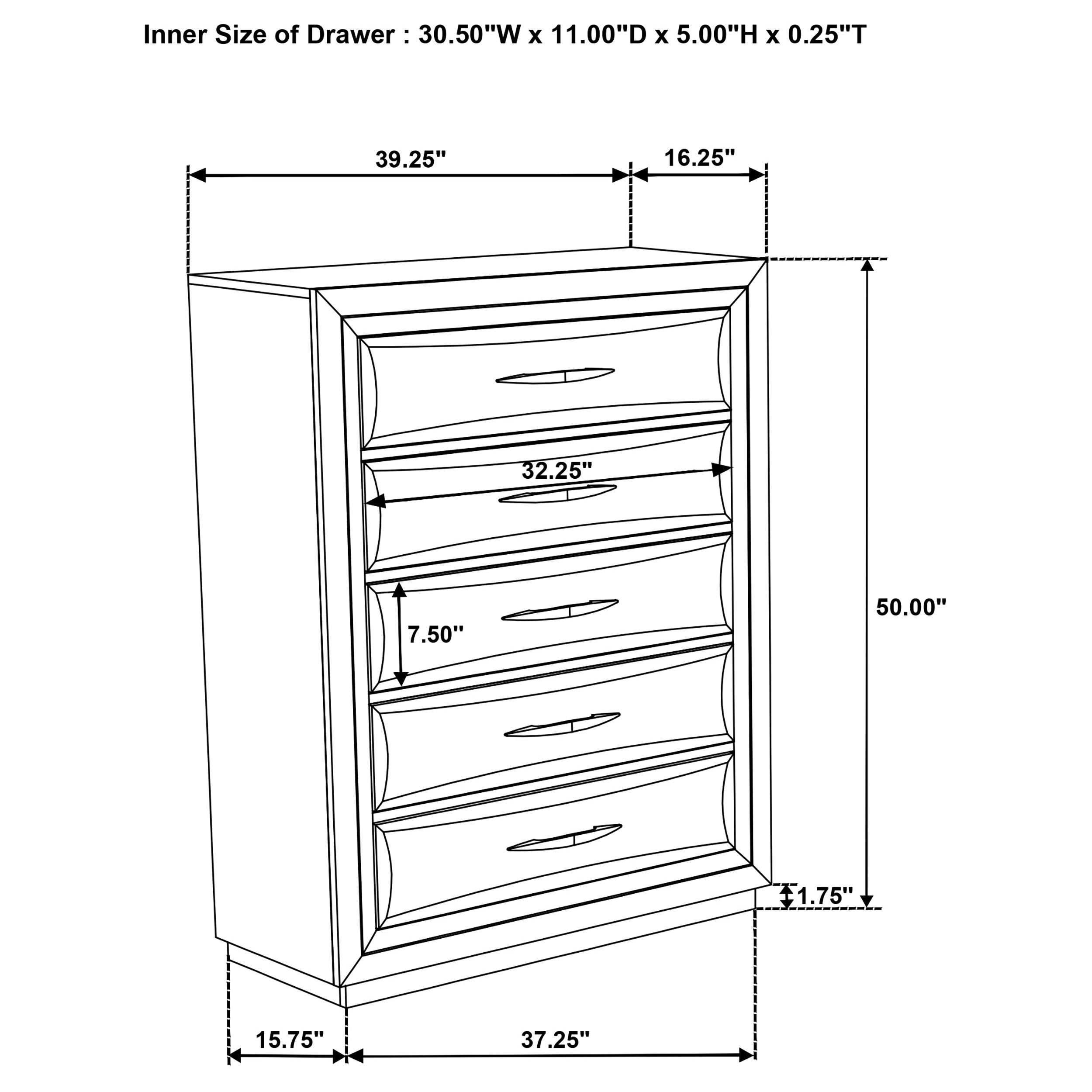 Atlas 5-piece California King Bedroom Set Dark Oak — view 20